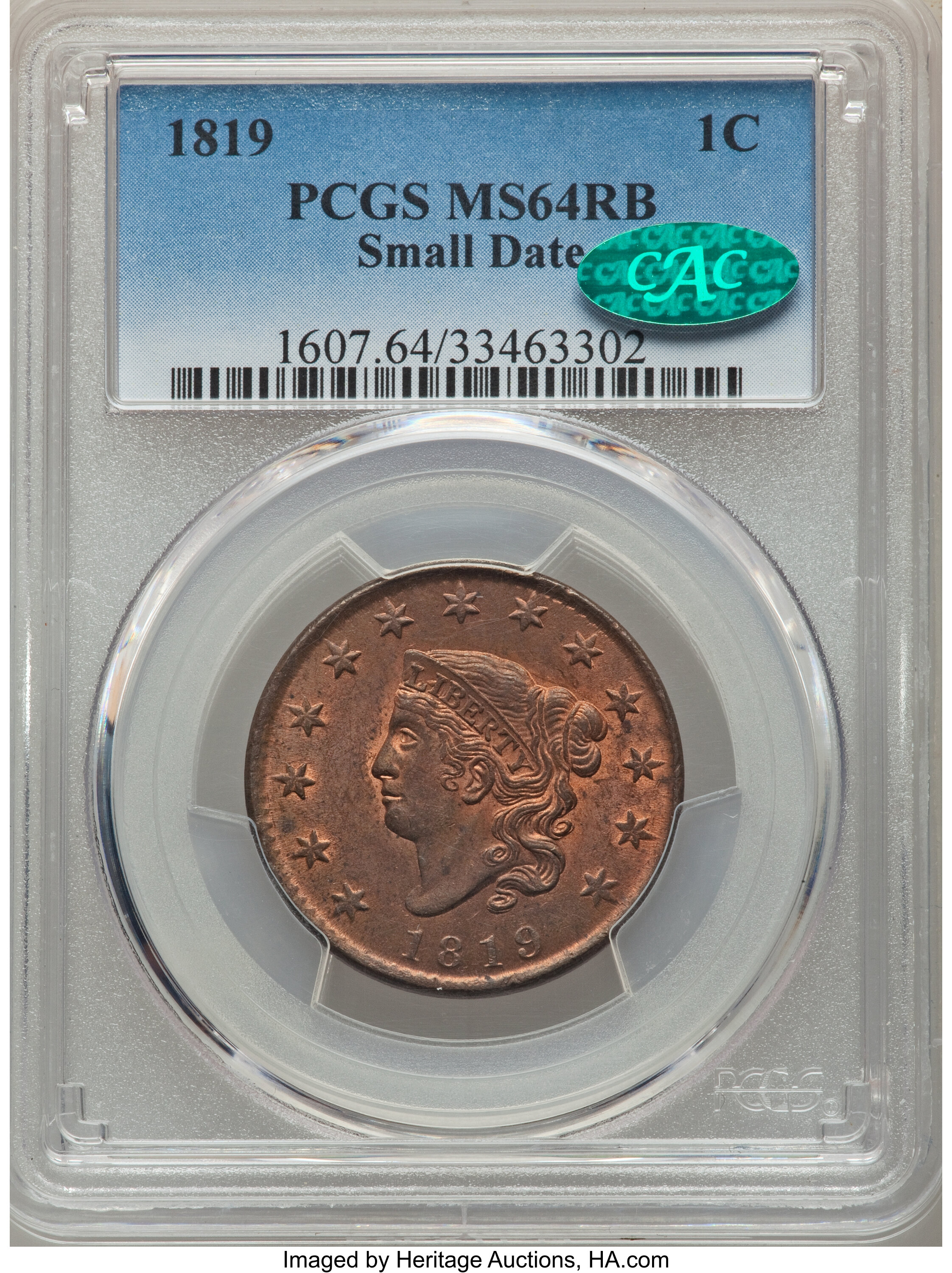 1819 1c Small Date, N-9 MS RB thumbnail 9
