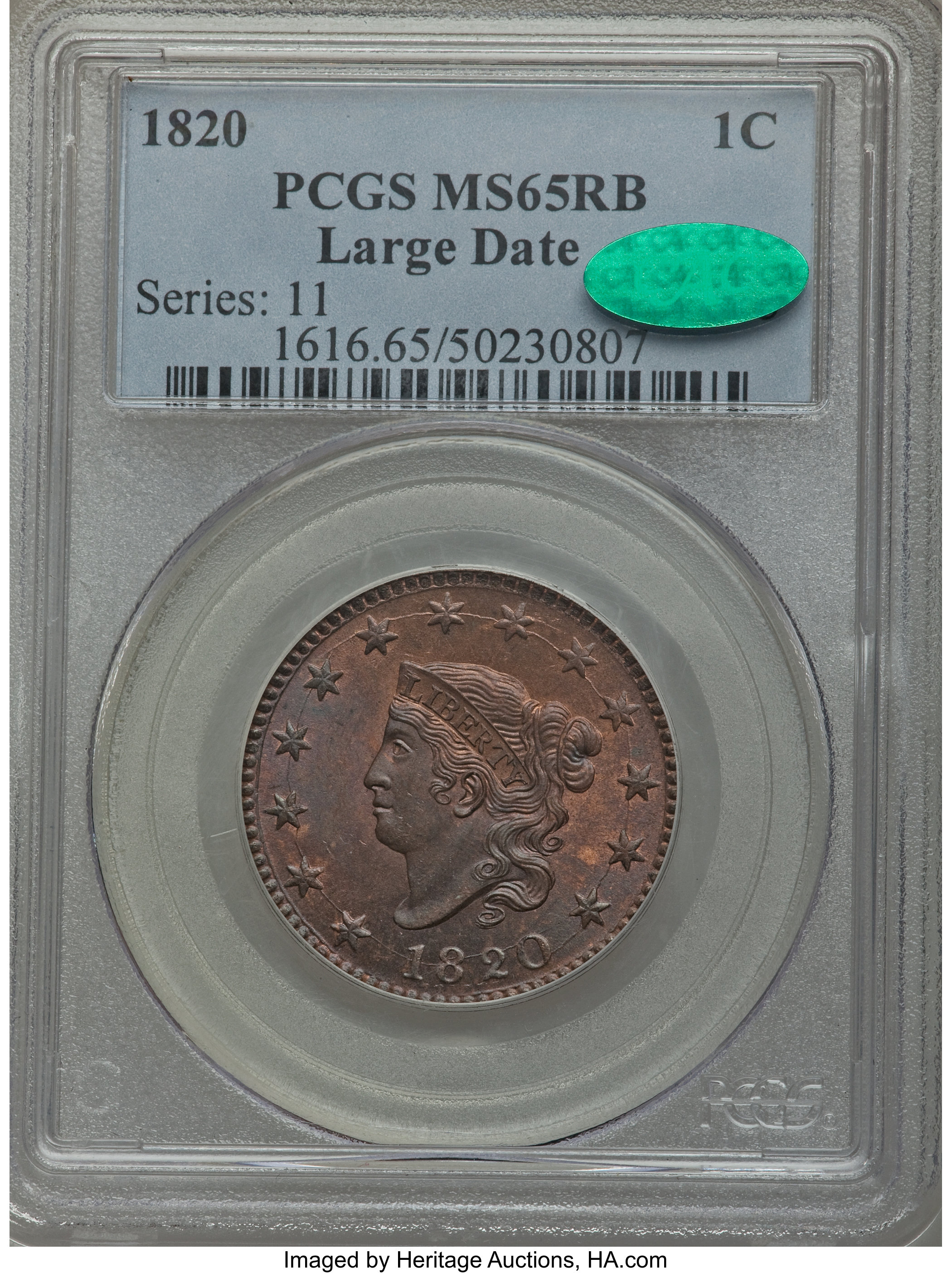 1820 1c Large Date, N-13 MS RB thumbnail 15