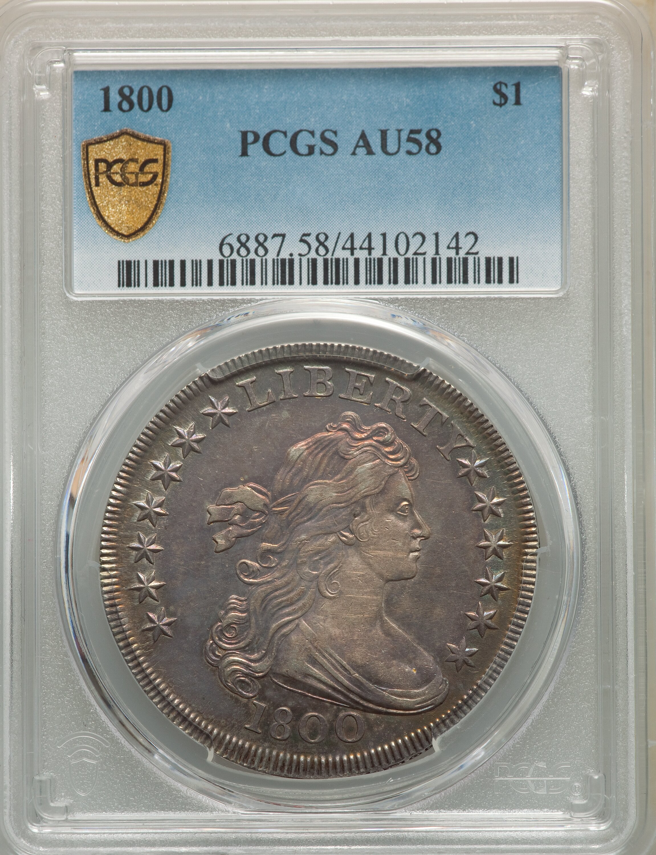 1800 $1  B-12, BB-184 AU55 thumbnail 9