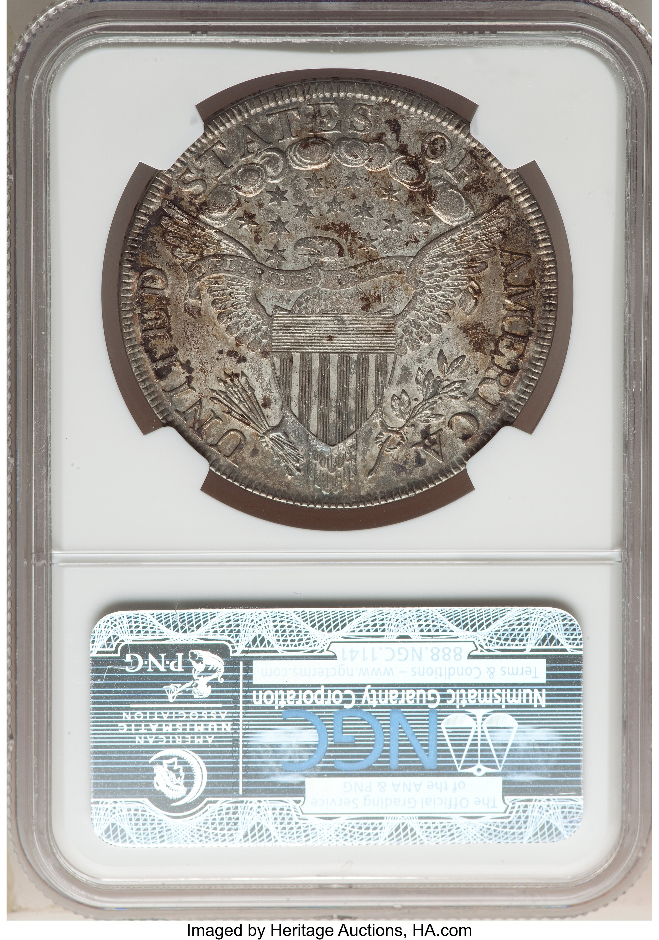 1798 $1  Large Eagle, Pointed 9, Close Date, B-28, BB-118 MS63 thumbnail 14