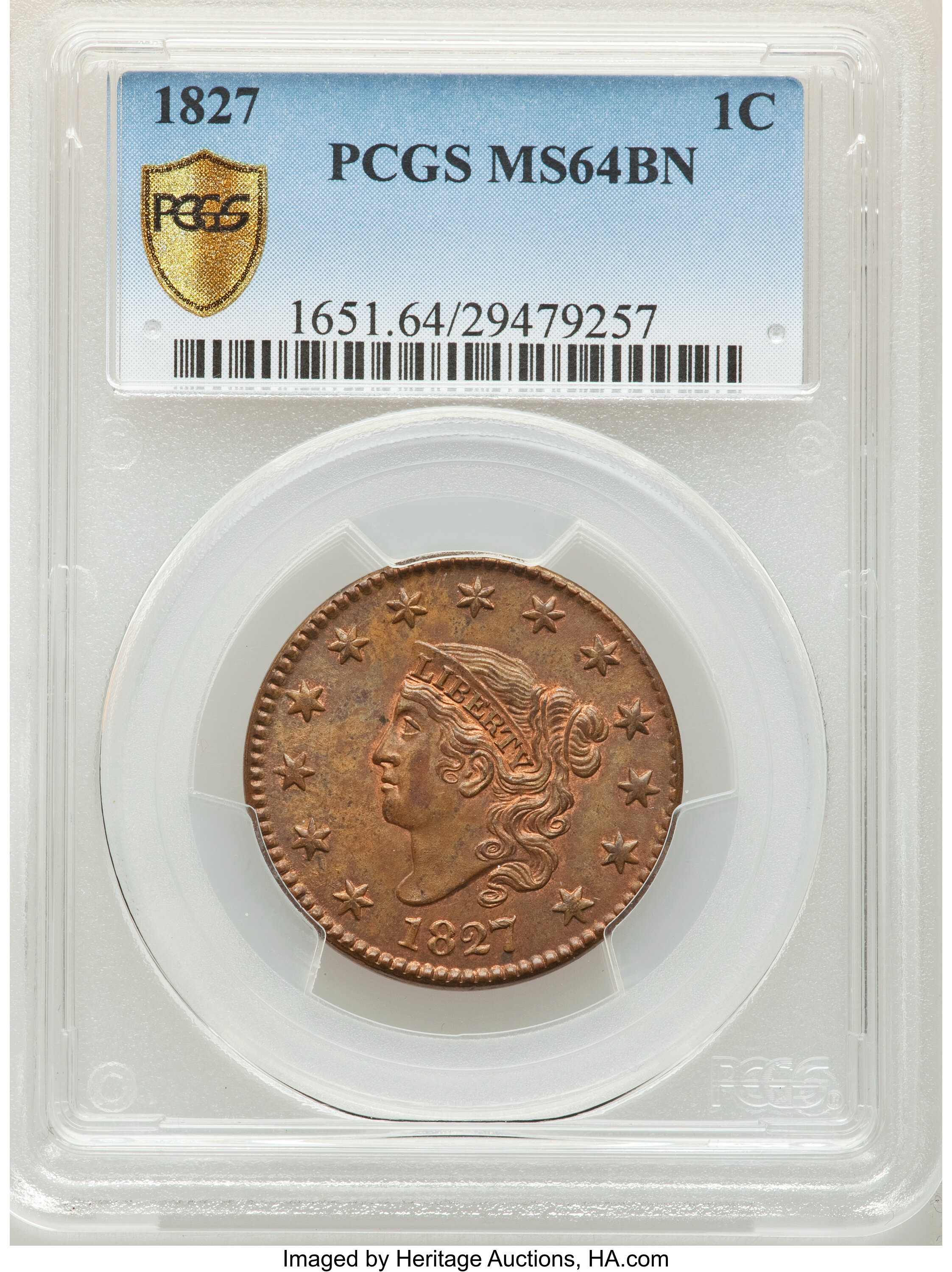 1827 1c N-7 MS BN VG10 BN CAC thumbnail 10