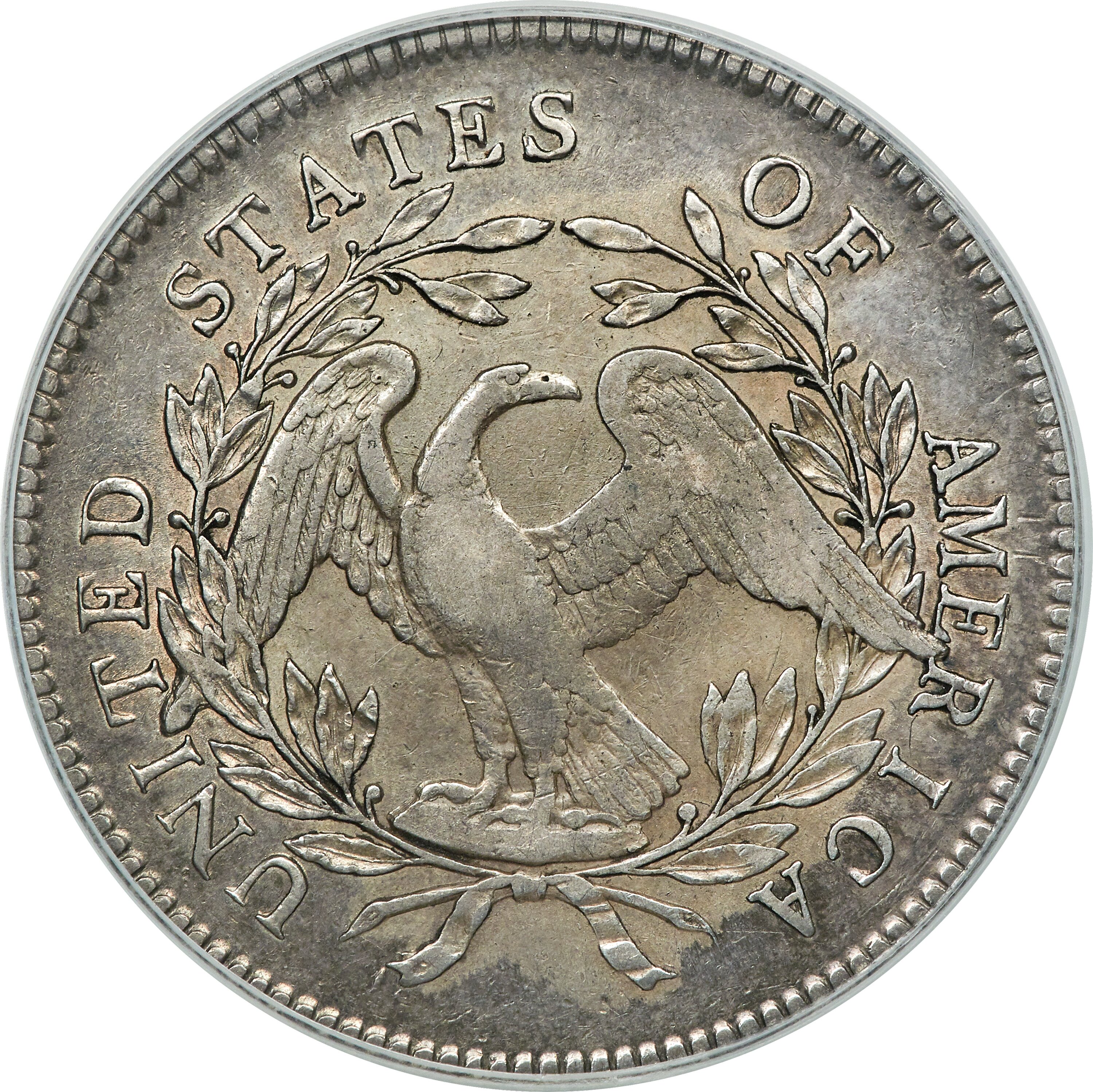1795 $1  Flowing Hair, 3 Leaves, B-7, BB-18 VF35 thumbnail 3