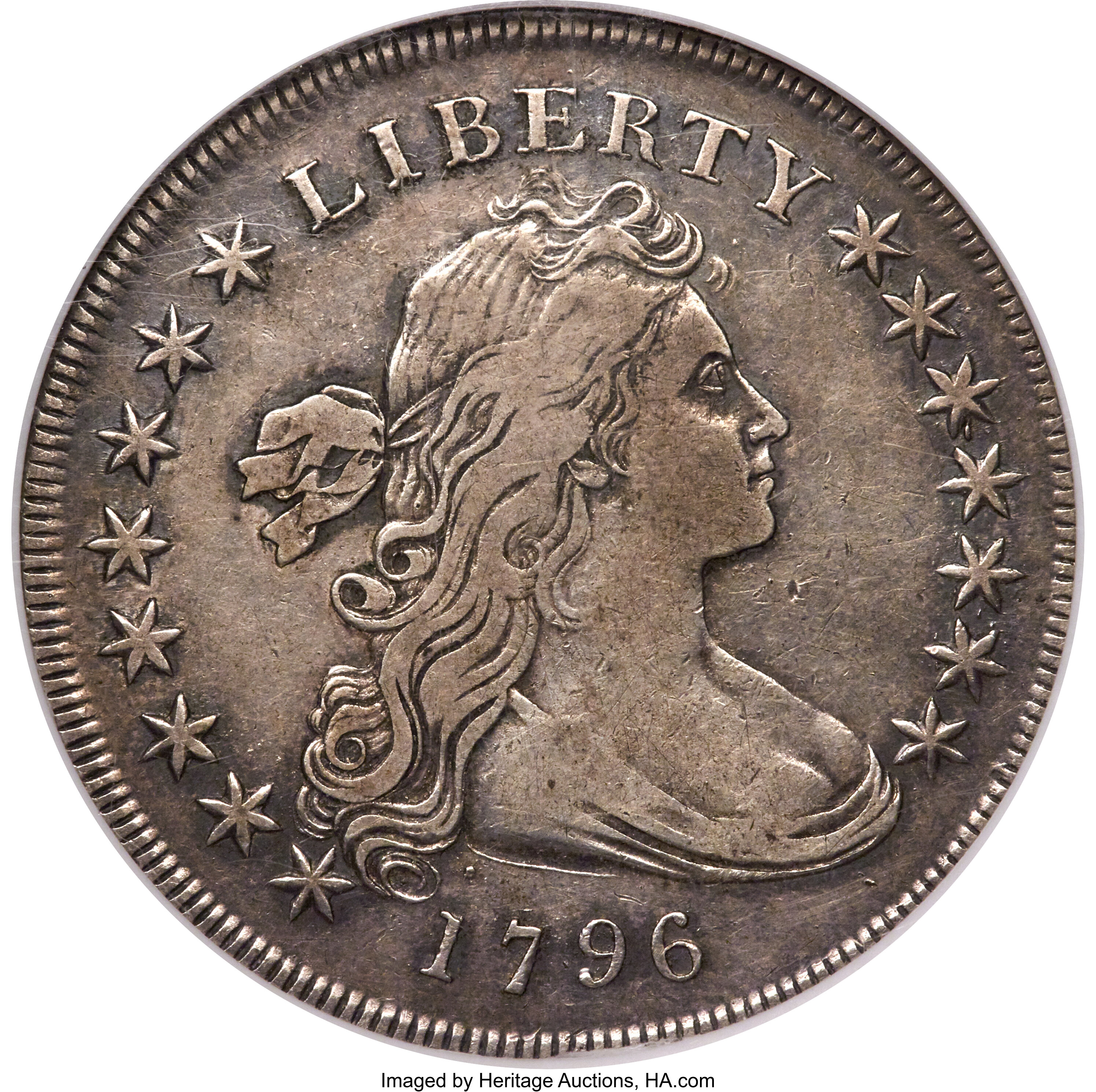 1796 $1 Small Date, Large Letters, B-4, BB-61, R.3, XF45 NGC. ...