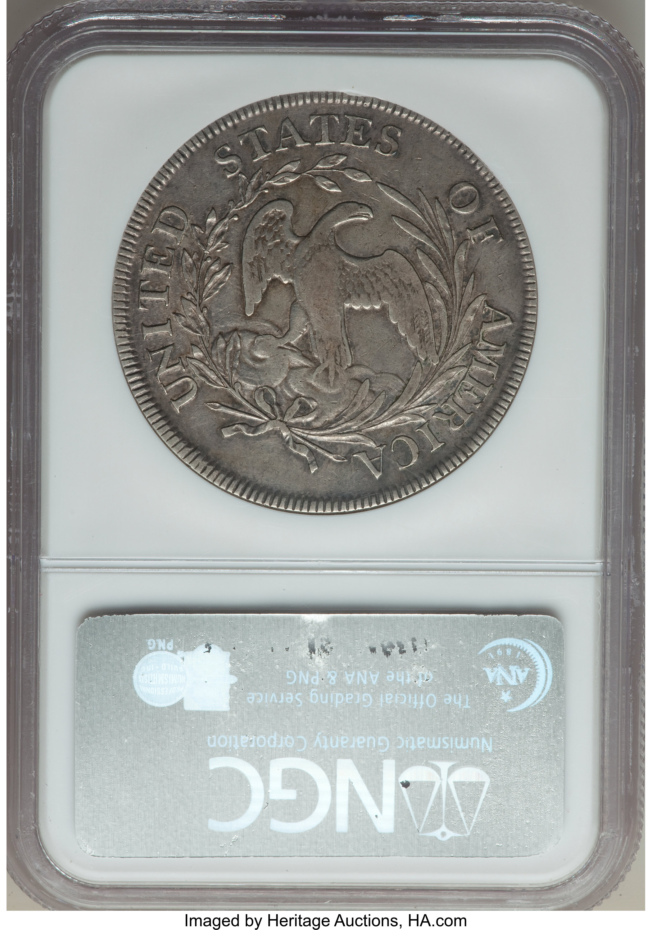 1796 $1  Small Date, Large Letters, B-4, BB-61 XF45 CAC thumbnail 2