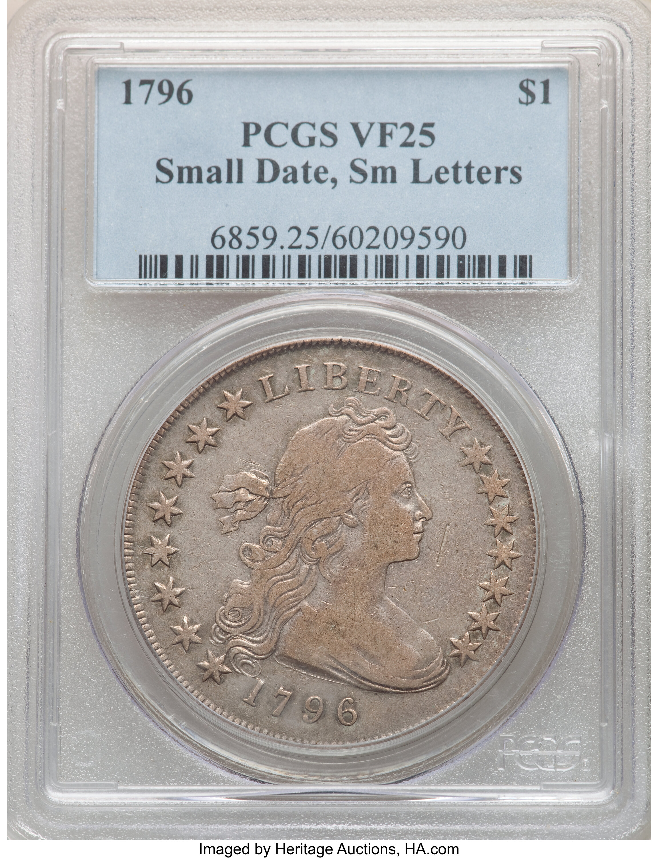1796 $1  Small Date, Small Letters, B-2, BB-63 F15 thumbnail 9