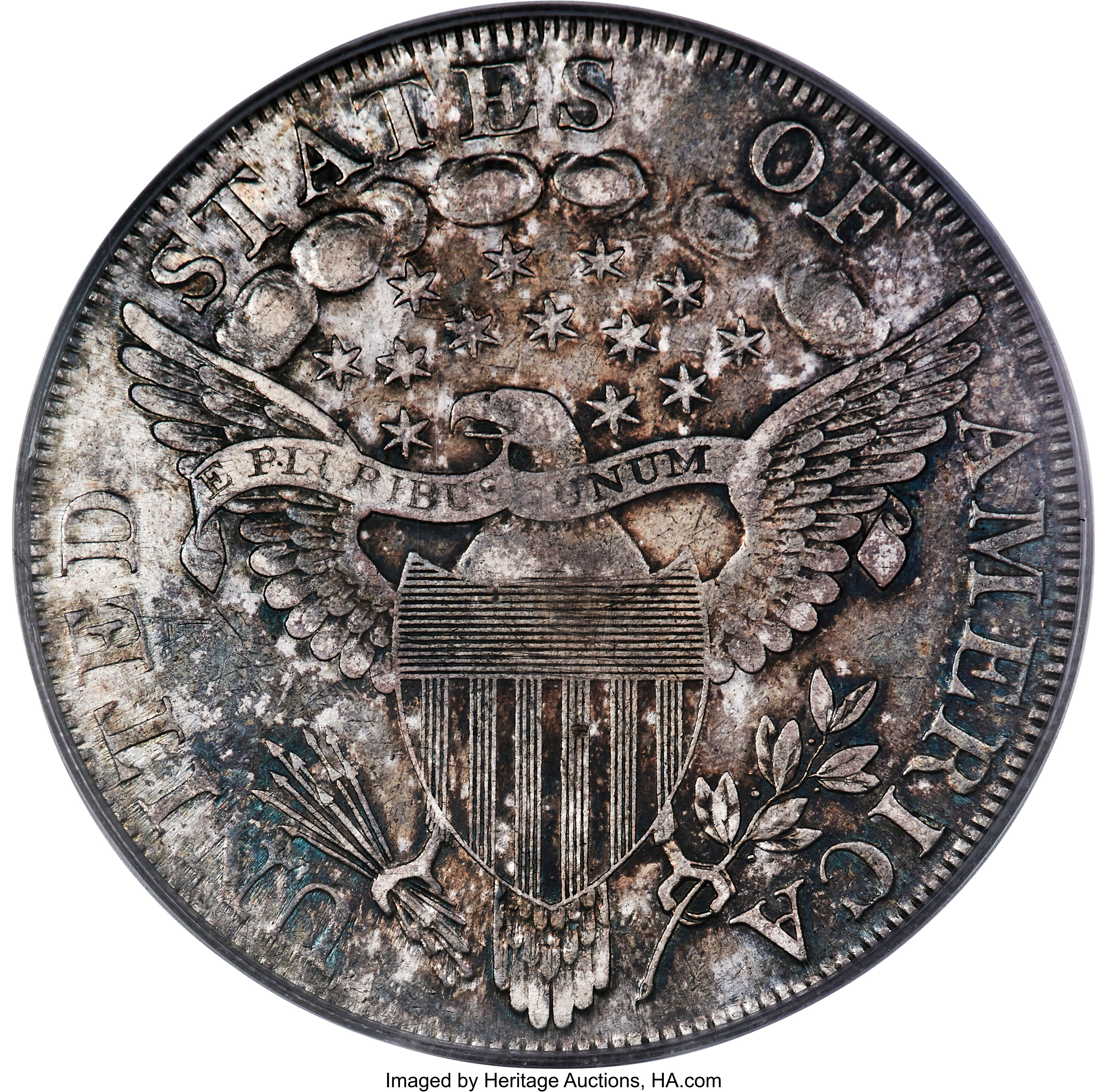 1798 $1  Large Eagle, Pointed 9, 10 Arrows, B-13, BB-108 MS60 thumbnail 18