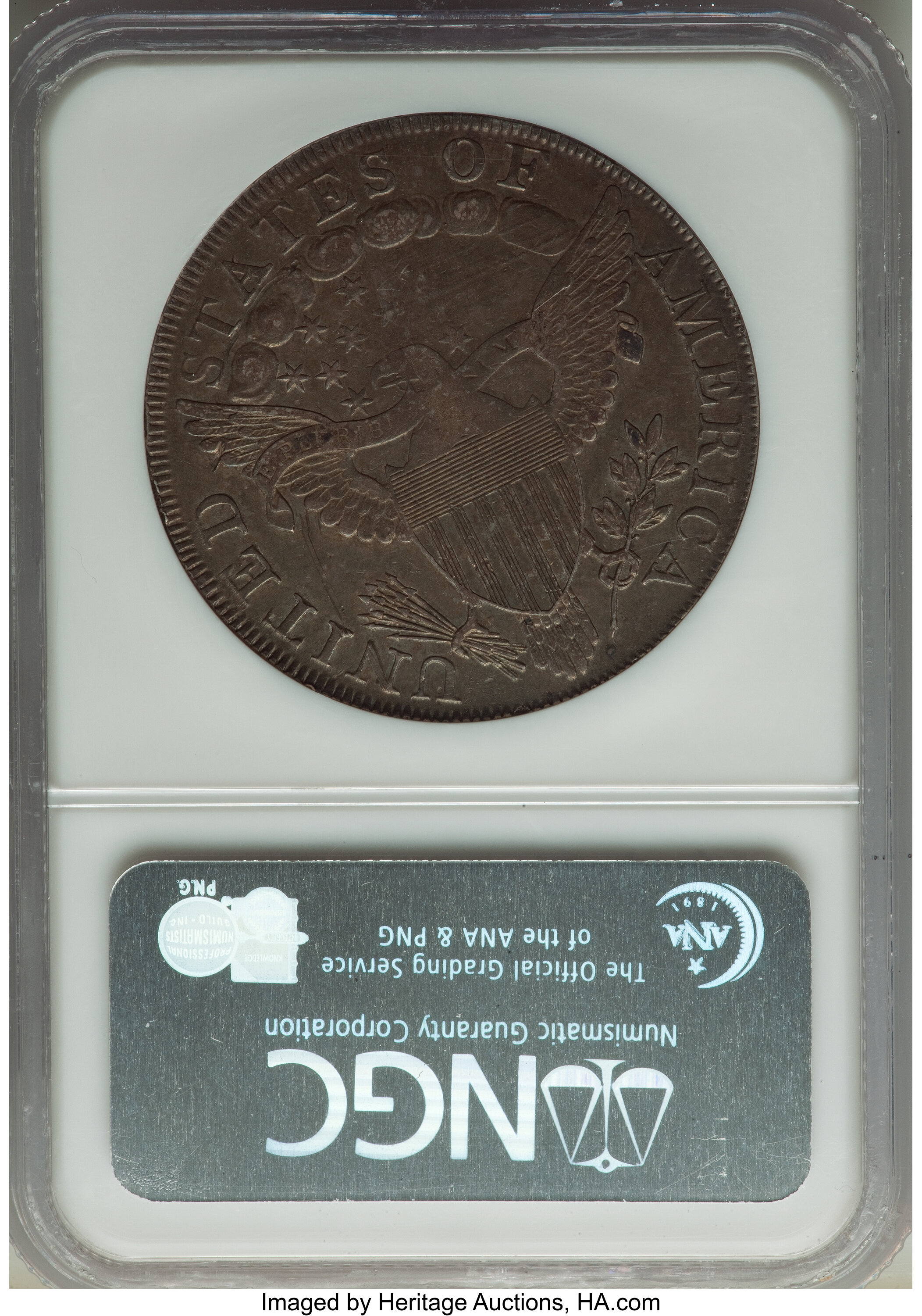 1798 $1  Large Eagle, Pointed 9, Wide Date, B-15, BB-112 XF40 thumbnail 2