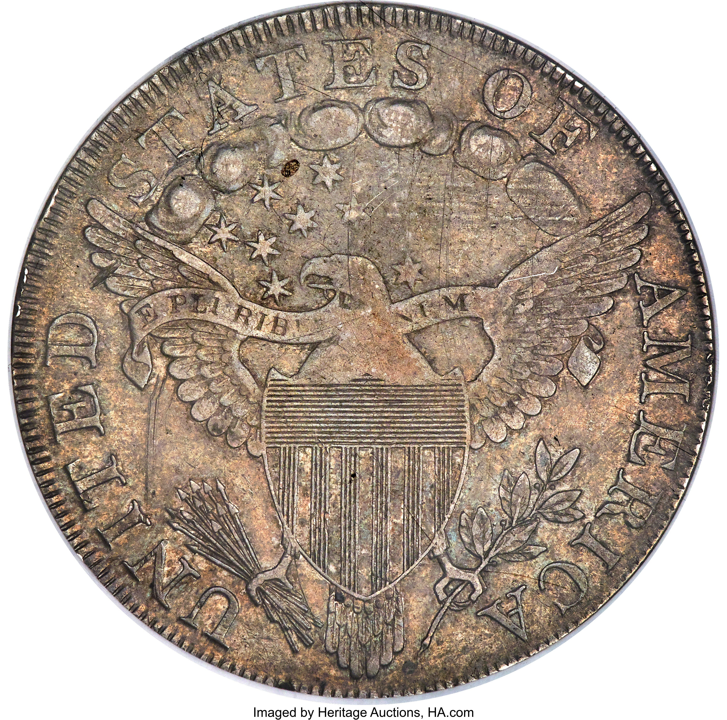 1798 $1  Large Eagle, Pointed 9, Wide Date, B-15, BB-112 XF40 thumbnail 3