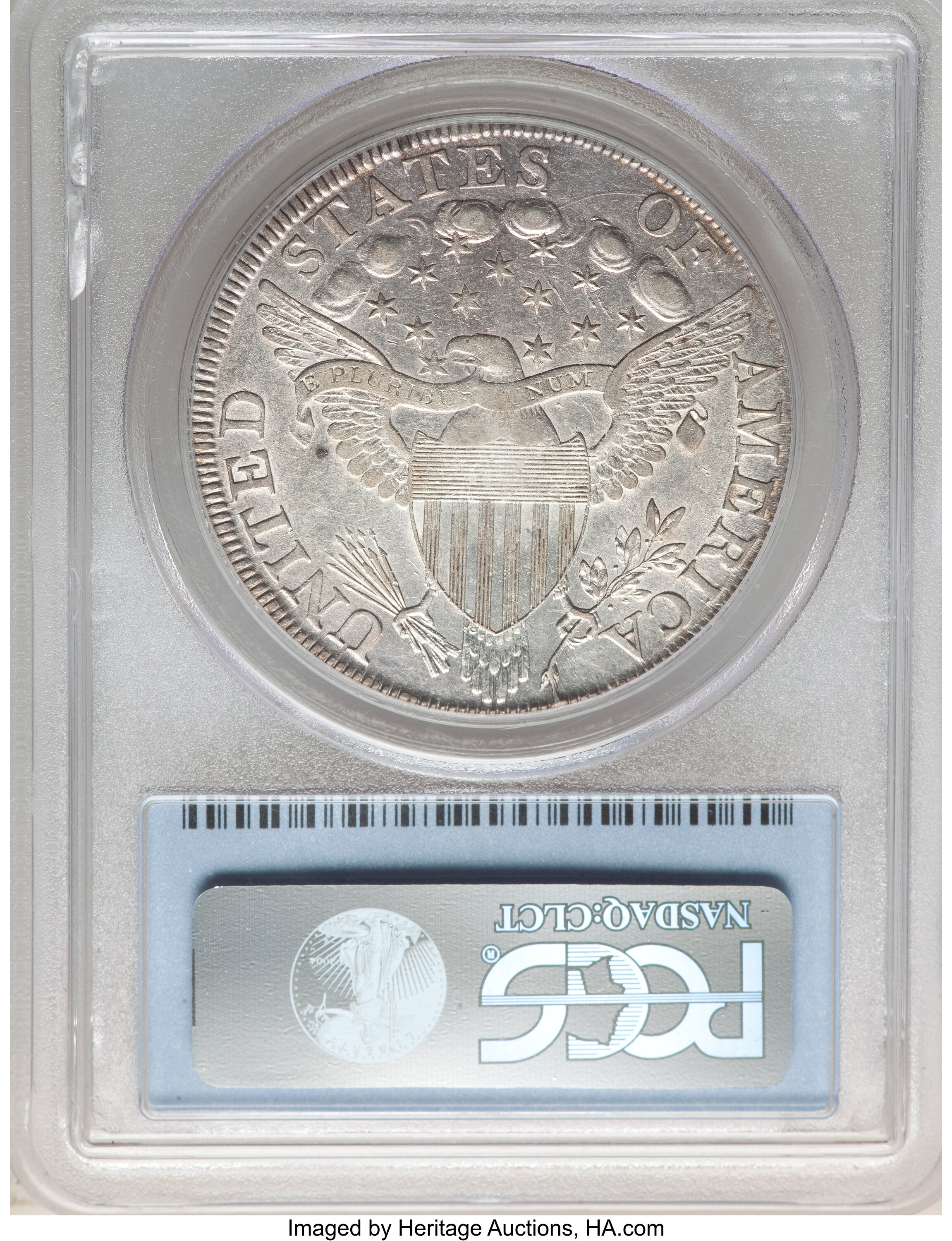 1798 $1  Large Eagle, Pointed 9, 5 Berries, B-24, BB-124 MS62 CAC thumbnail 6