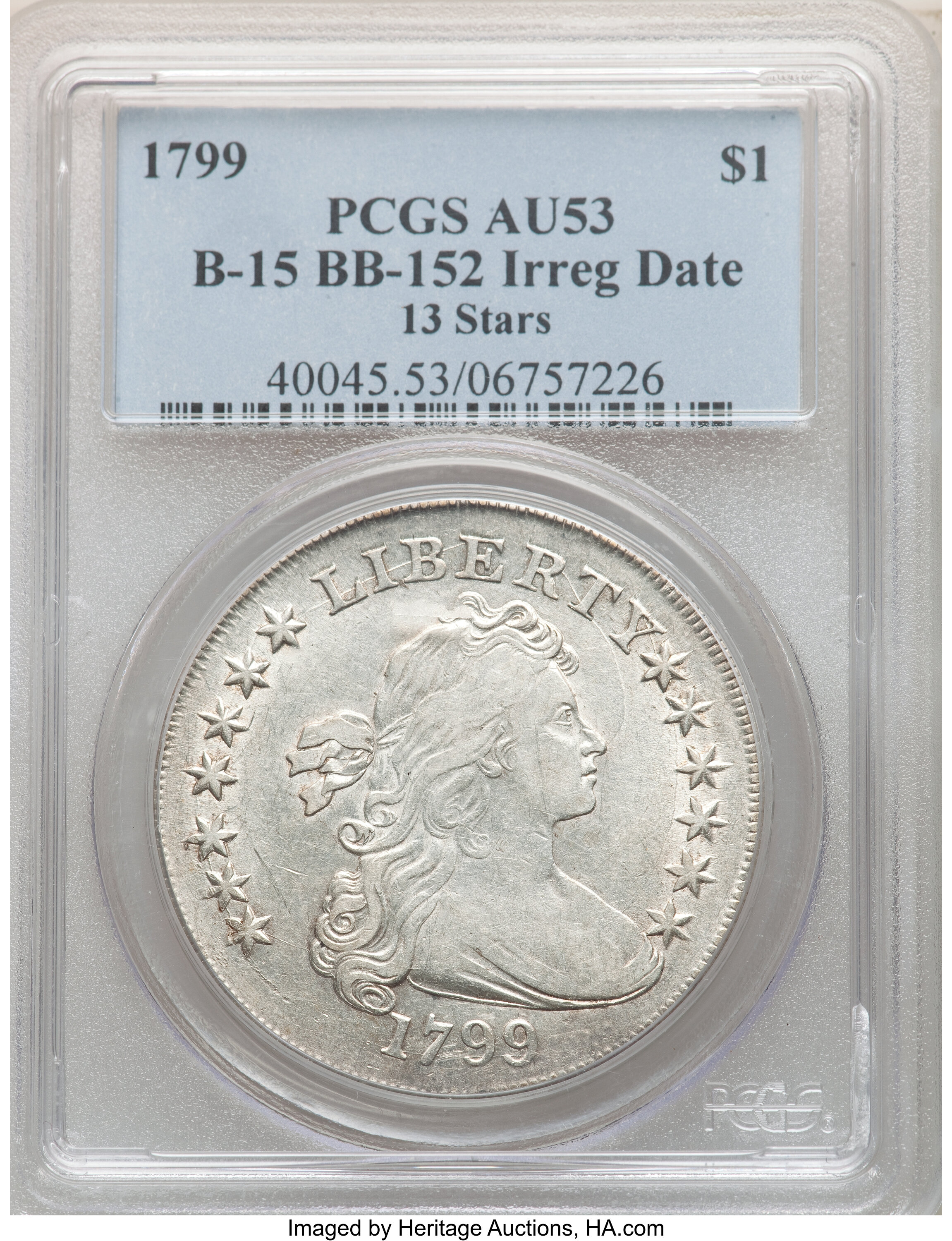 1799 $1  Irregular Date, 13 Stars, B-15, BB-152 MS64 thumbnail 23