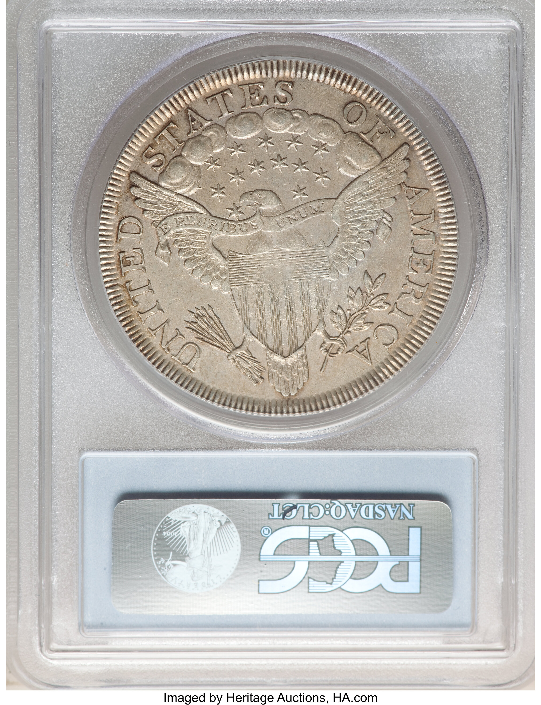 1799 $1  Irregular Date, 15 Stars MS60 CAC thumbnail 10