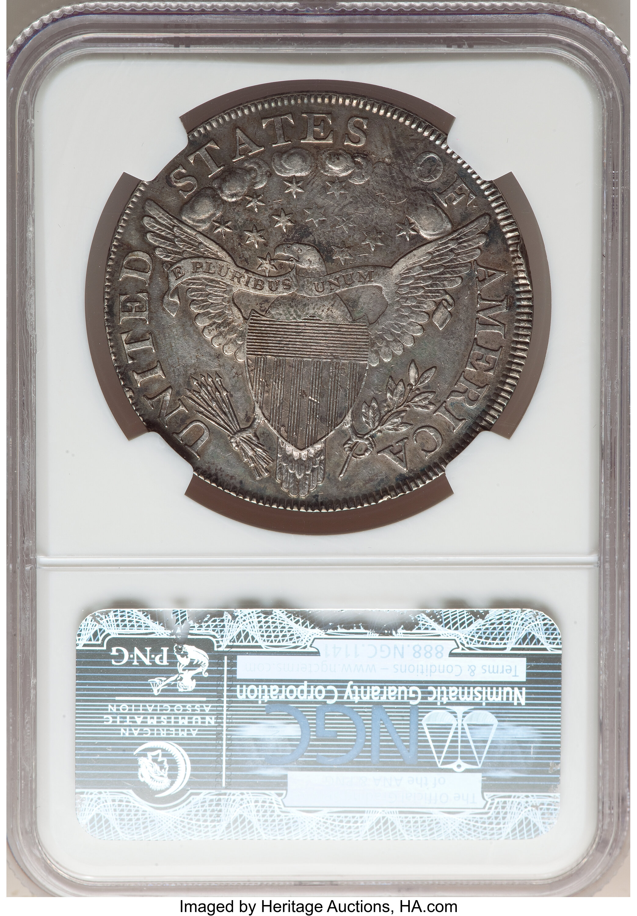 1799 $1  7x6 Stars, B-14, BB-167 AU50 CAC thumbnail 4