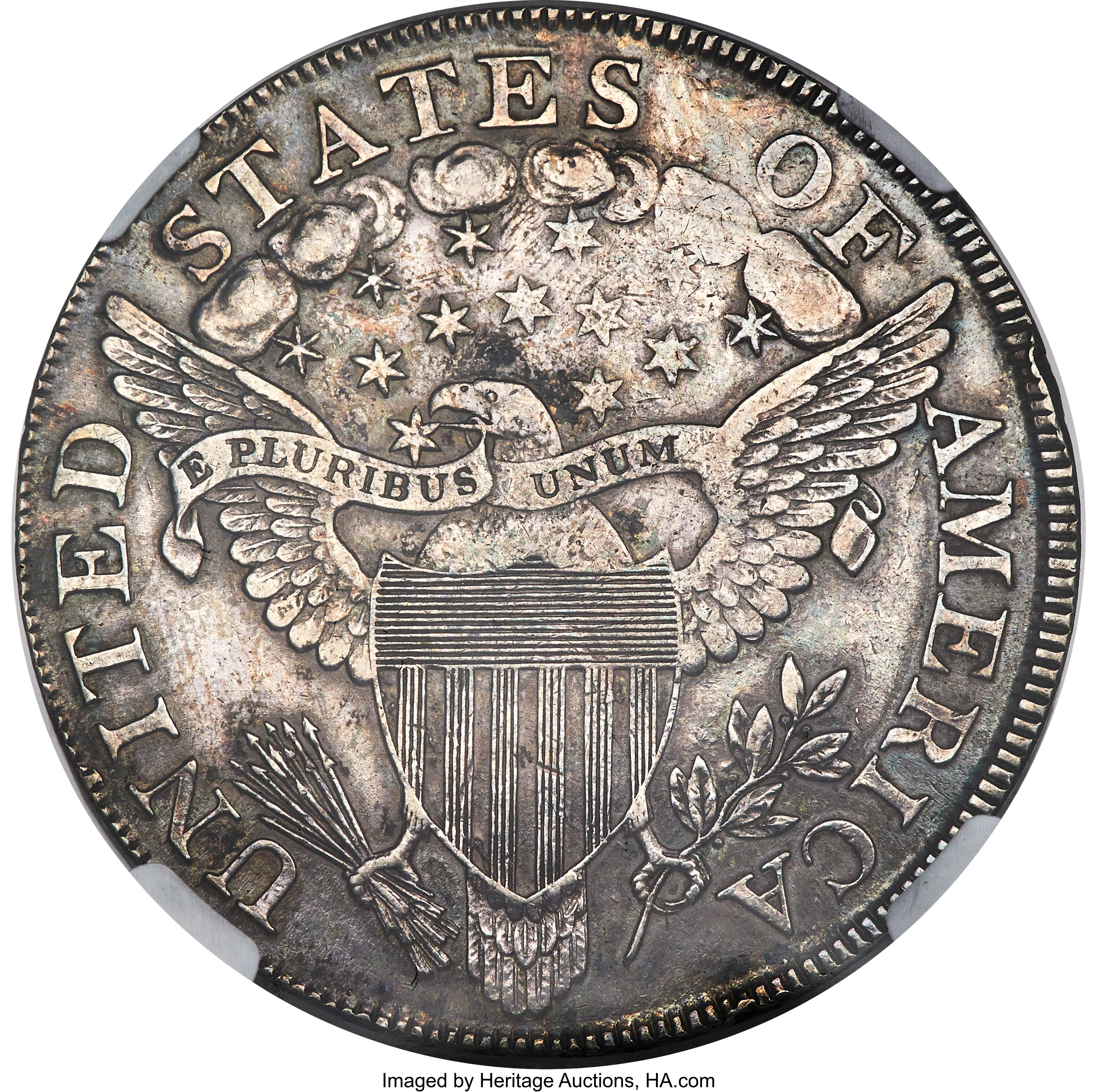 1799 $1  7x6 Stars, B-14, BB-167 AU50 CAC thumbnail 5