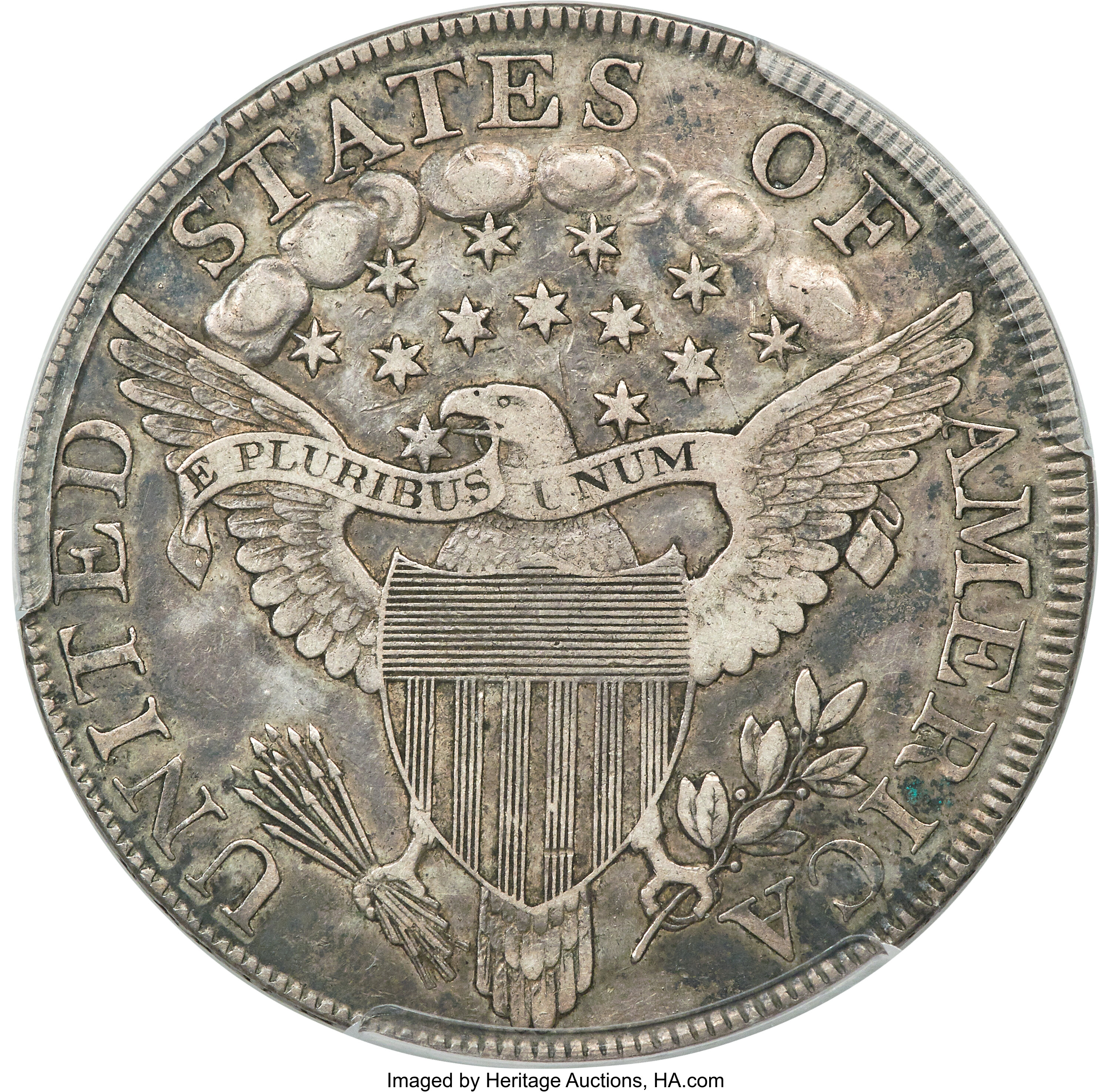 1800 $1  Wide Date, Low 8 XF45 CAC thumbnail 3