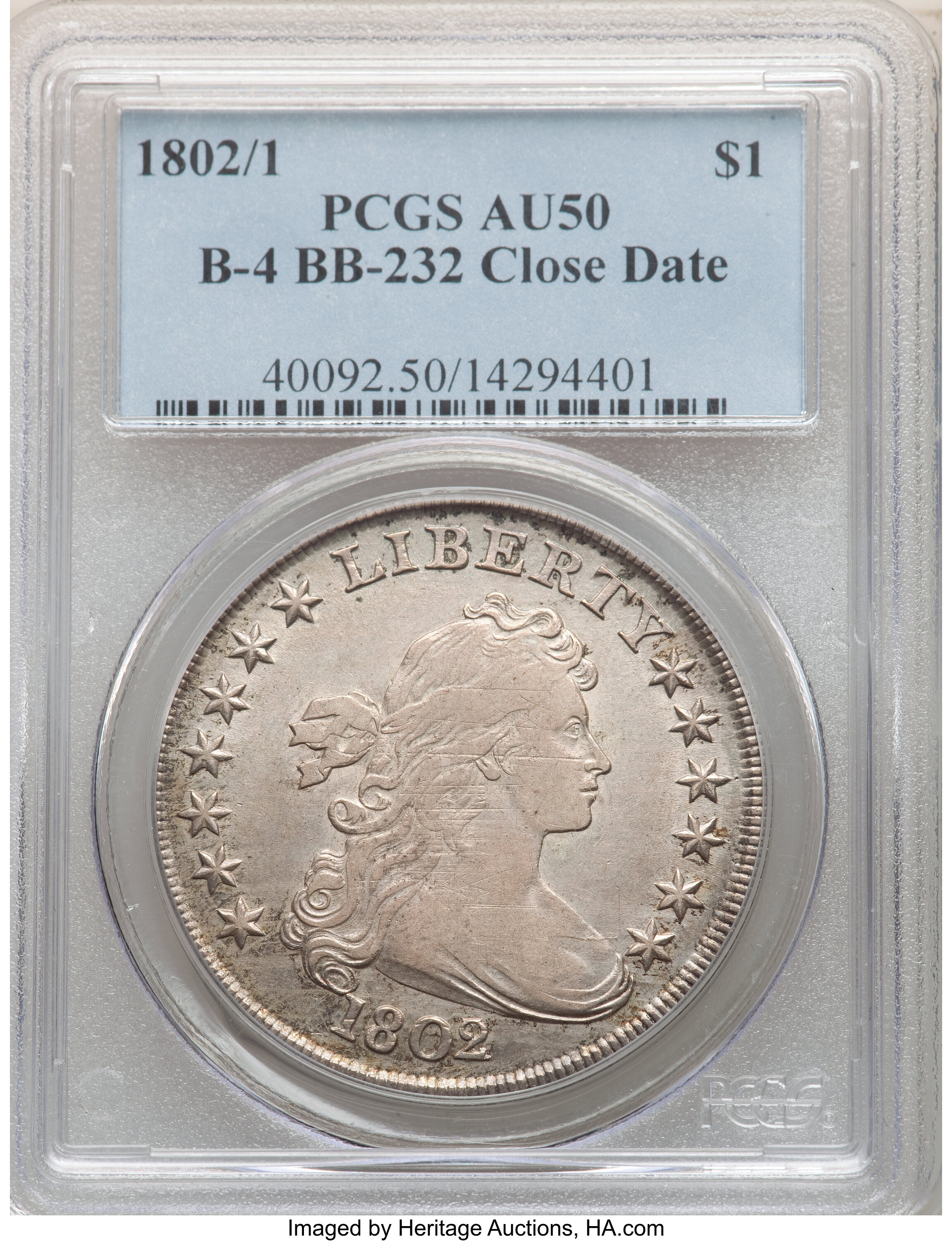 1802/1 $1  Narrow Date AU50 thumbnail 6