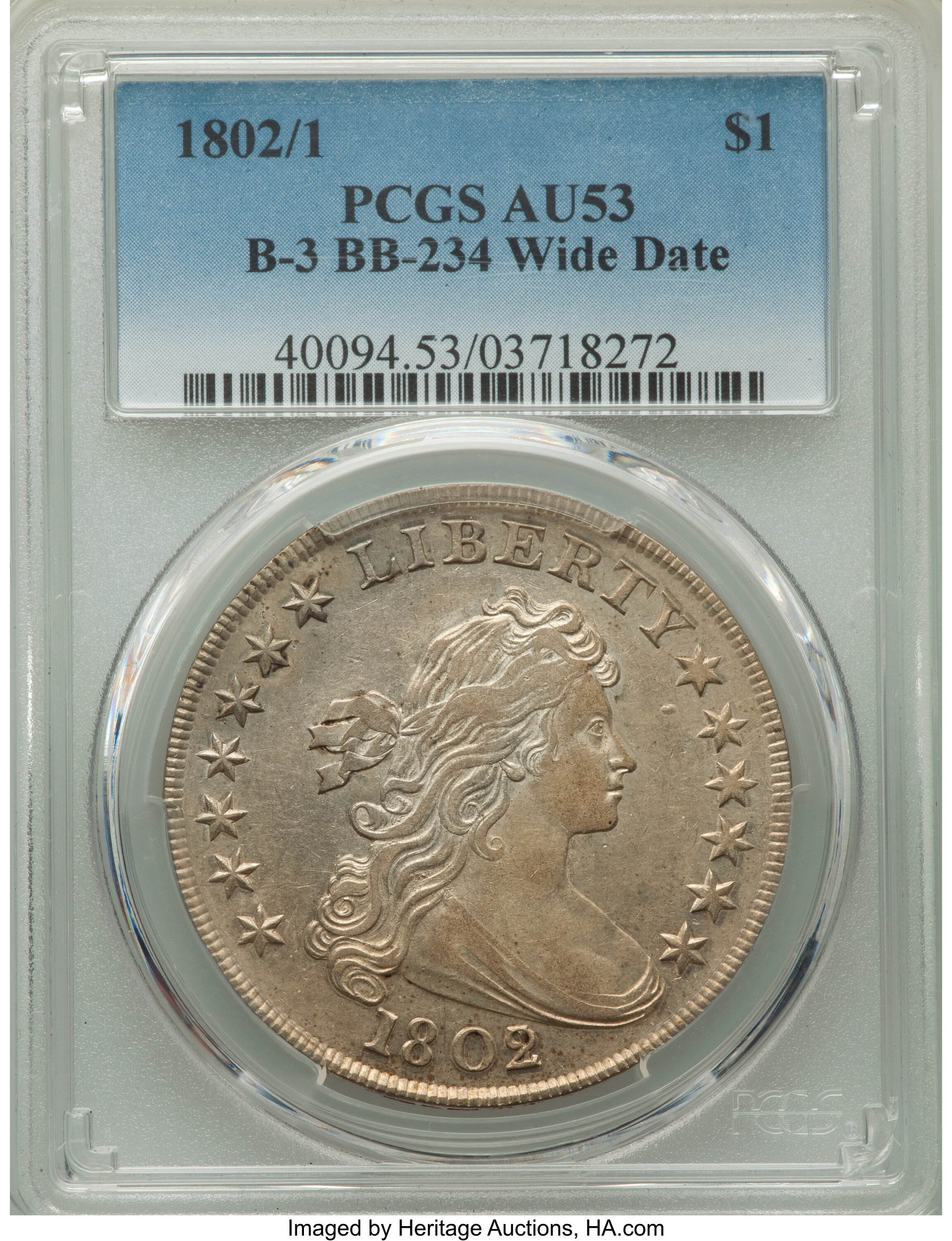 1802/1 $1  Wide Date MS60 CAC thumbnail 17