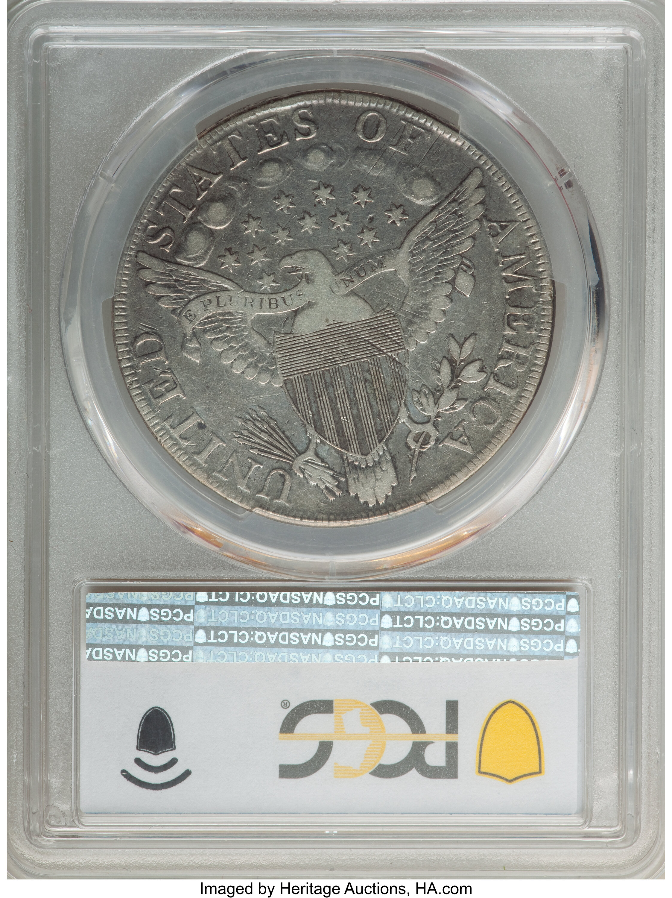 1798 $1  Large Eagle, Pointed 9, Wide Date, B-23, BB-105 VF20 CAC thumbnail 2