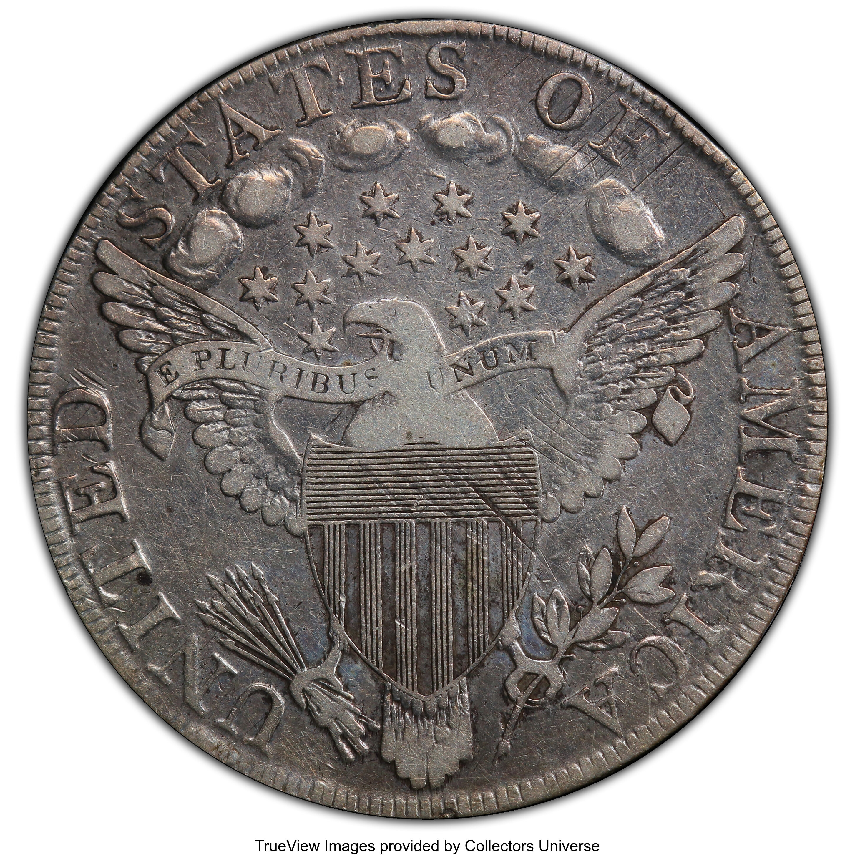 1798 $1  Large Eagle, Pointed 9, Wide Date, B-23, BB-105 VF20 CAC thumbnail 3