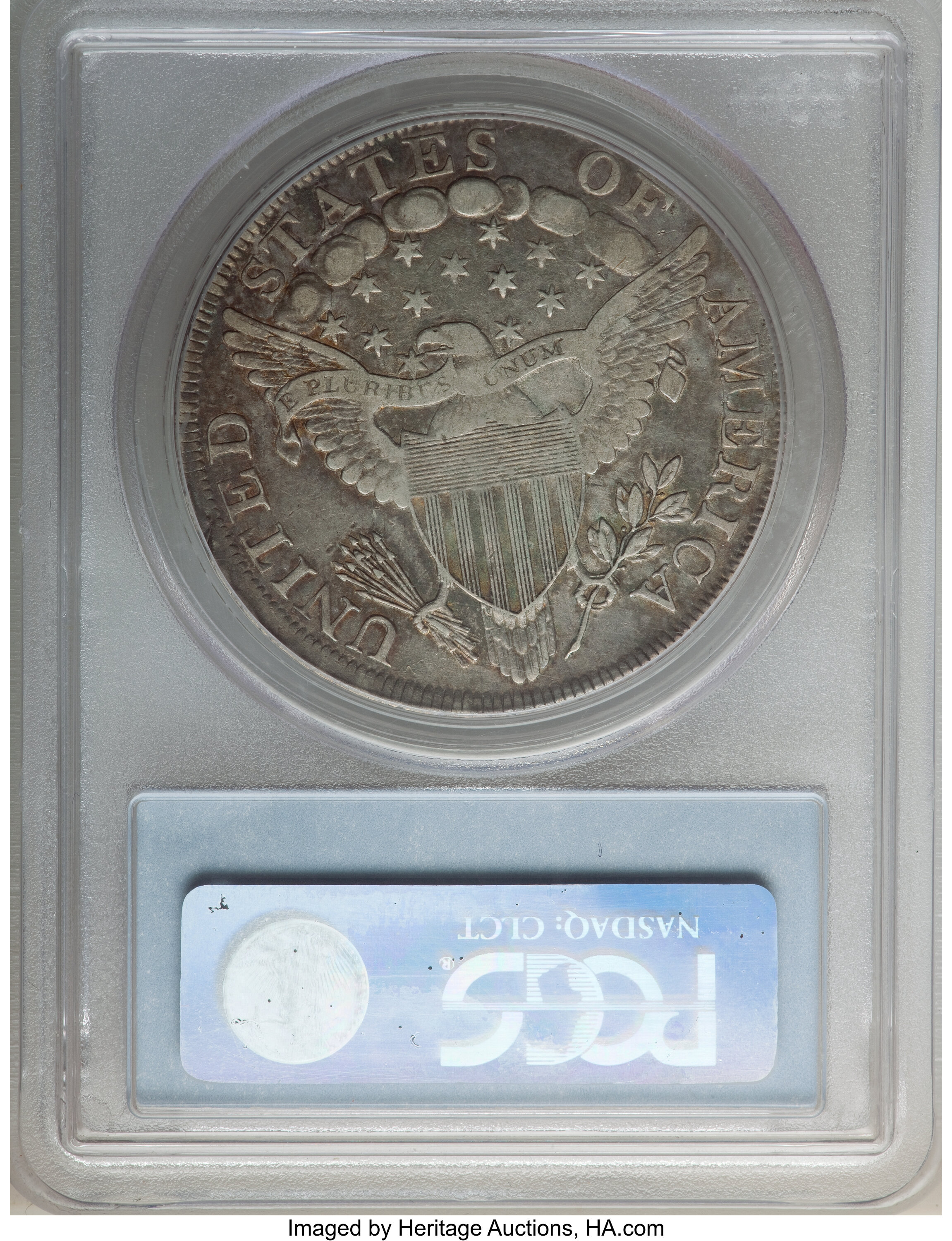 1798 $1  Large Eagle, Pointed 9, Close Date, B-29, BB-119 F12 CAC thumbnail 20