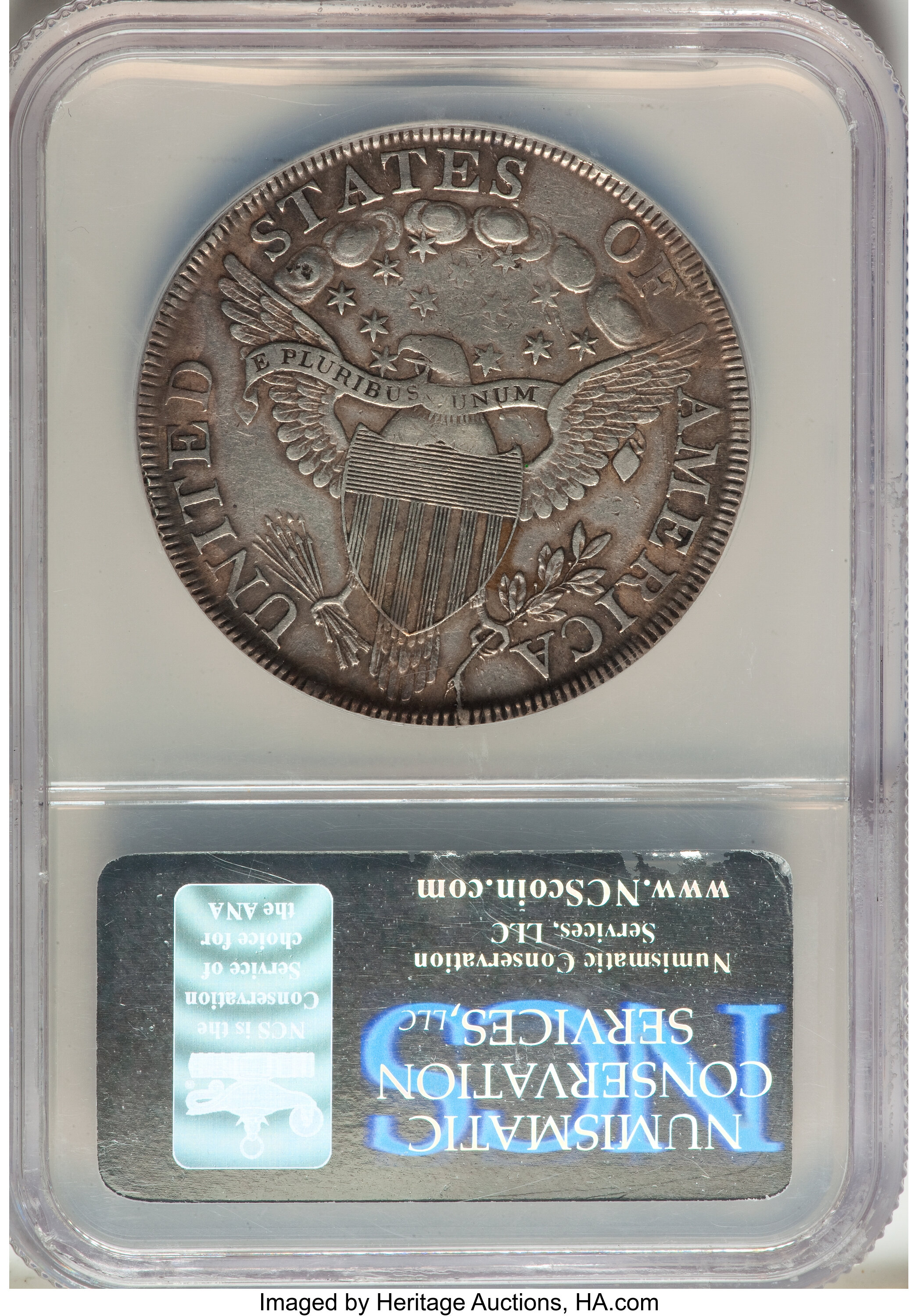 1798 $1  Large Eagle, Pointed 9, Close Date, B-25, BB-123 AU58 thumbnail 16