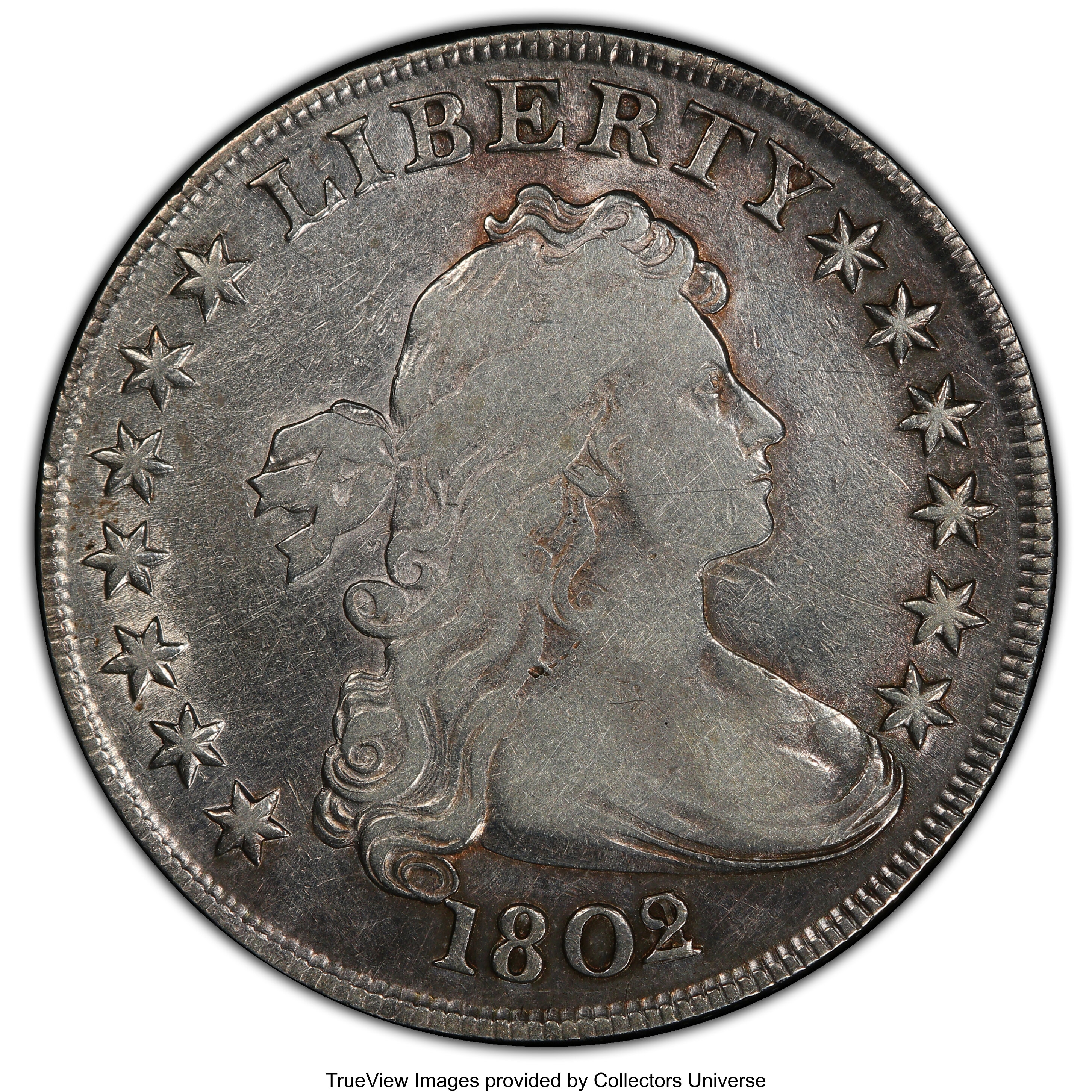 1802/1 $1 Narrow Date, B-4, BB-232, R.3, Fine 15 PCGS. PCGS Population: (2/20 and 0/3+). NGC Census: (0/13 and 0/0+). Fine ...