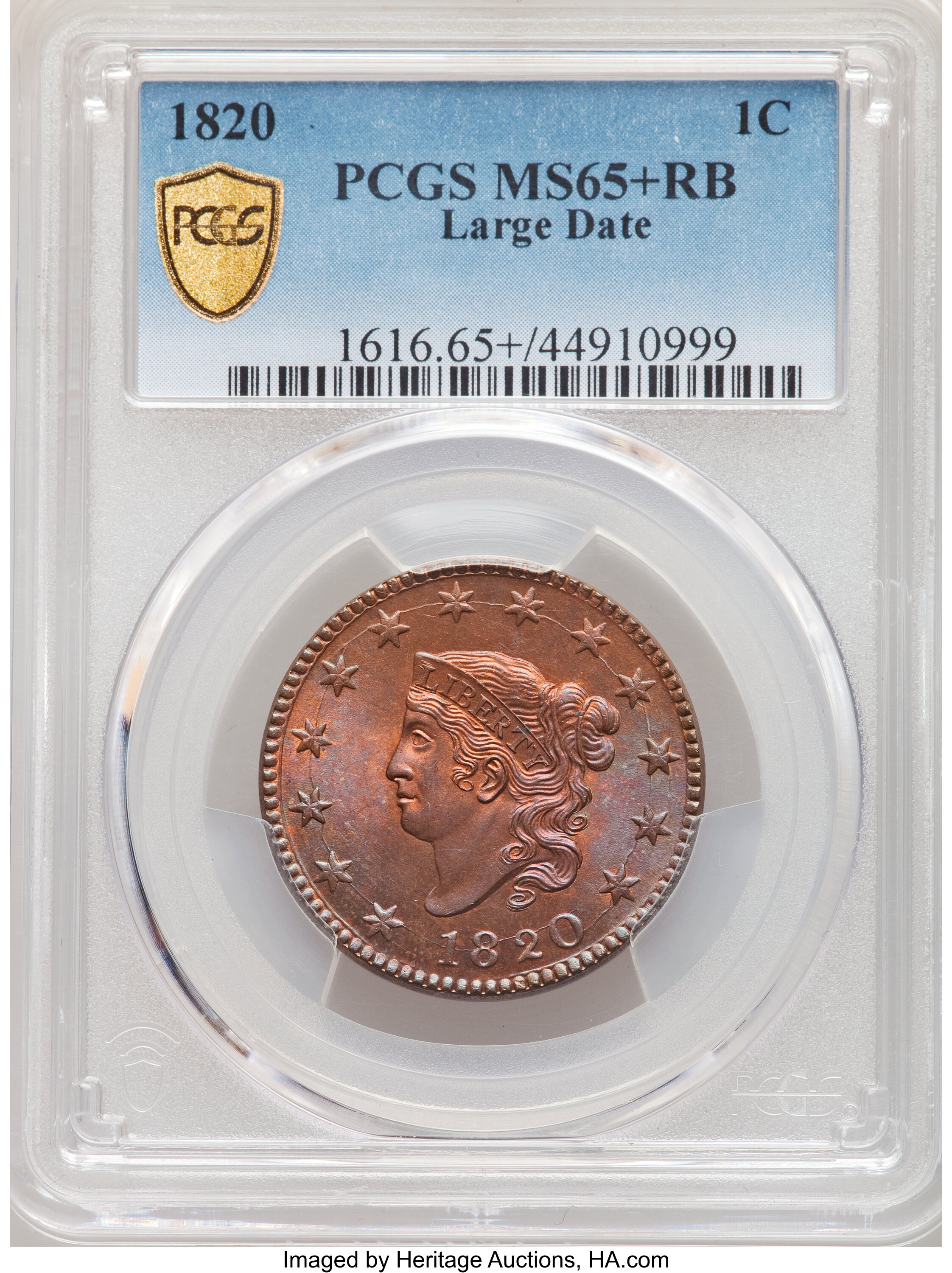 1820 1c Large Date, N-13 MS RB MS65 RB thumbnail 6