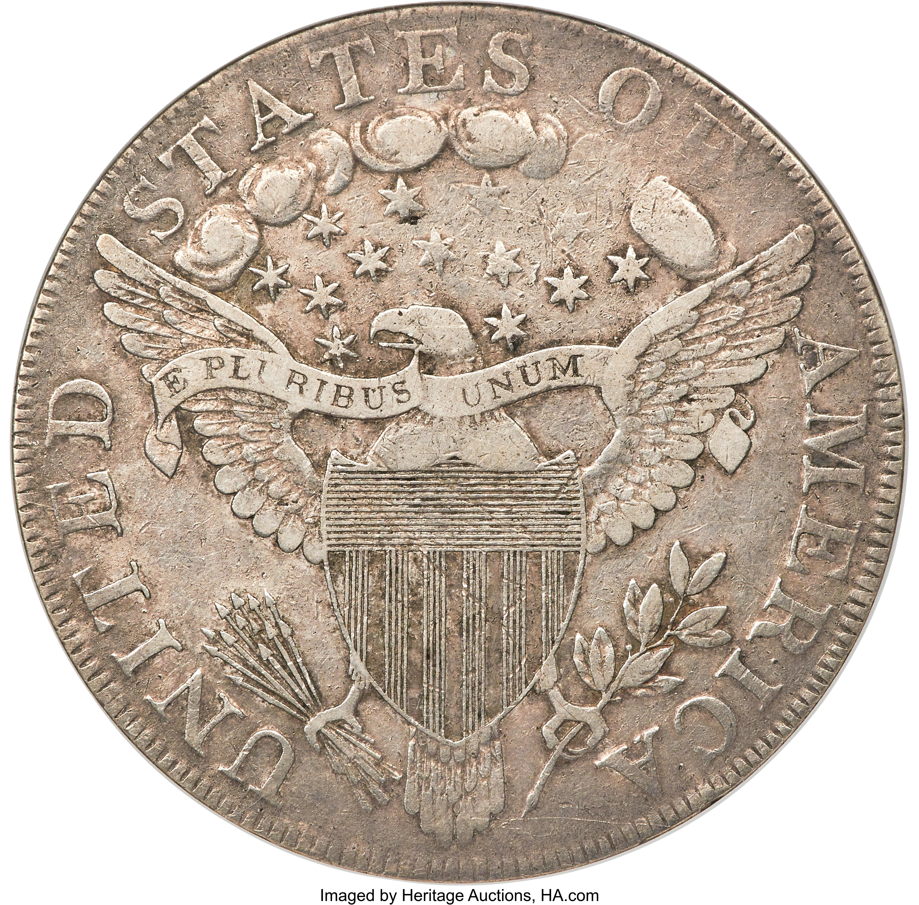 1798 $1  Large Eagle, Pointed 9, Wide Date, B-16, BB-110 F15 thumbnail 18
