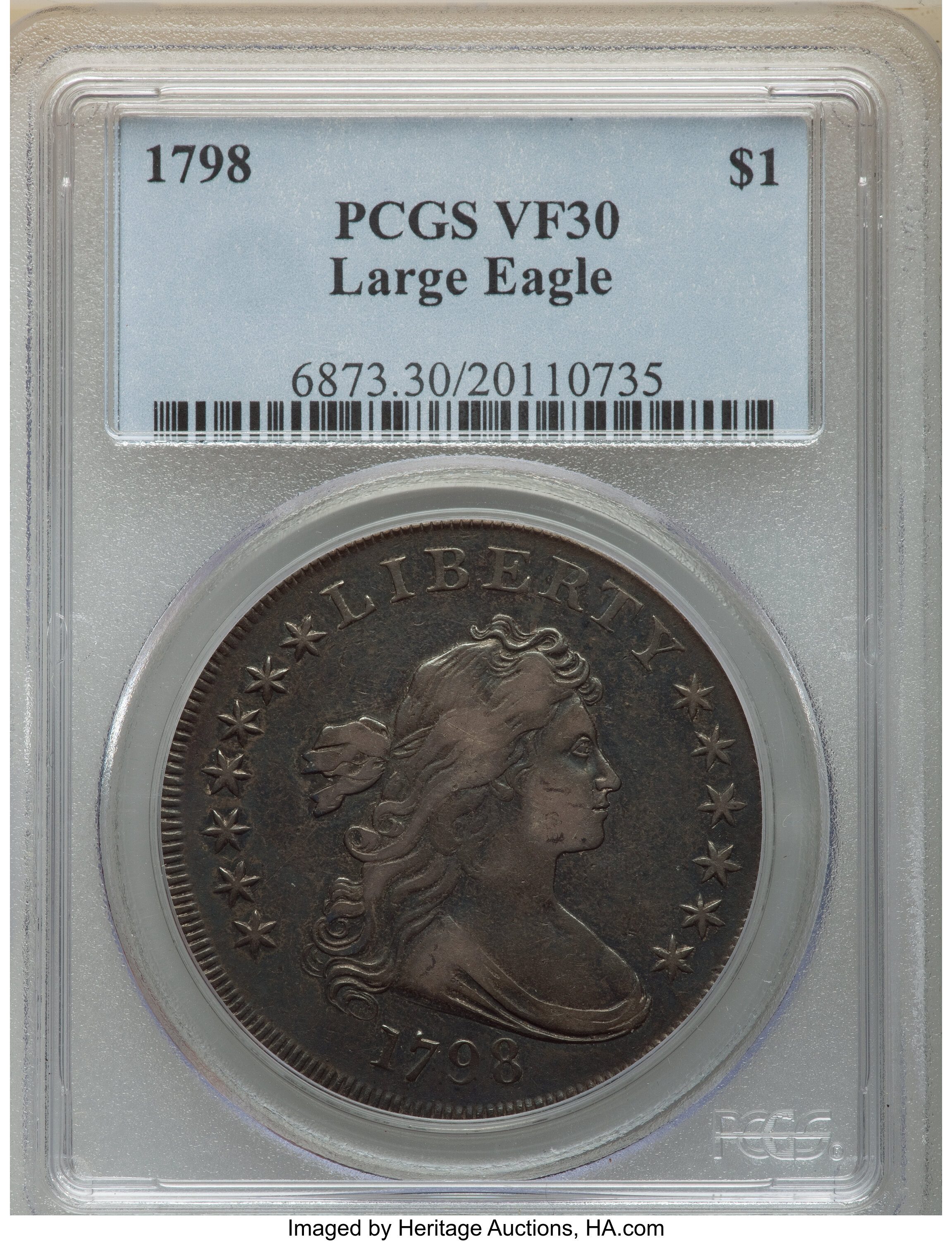 1798 $1  Large Eagle, Pointed 9, 5 Berries, B-11, BB-111 VG10 thumbnail 13