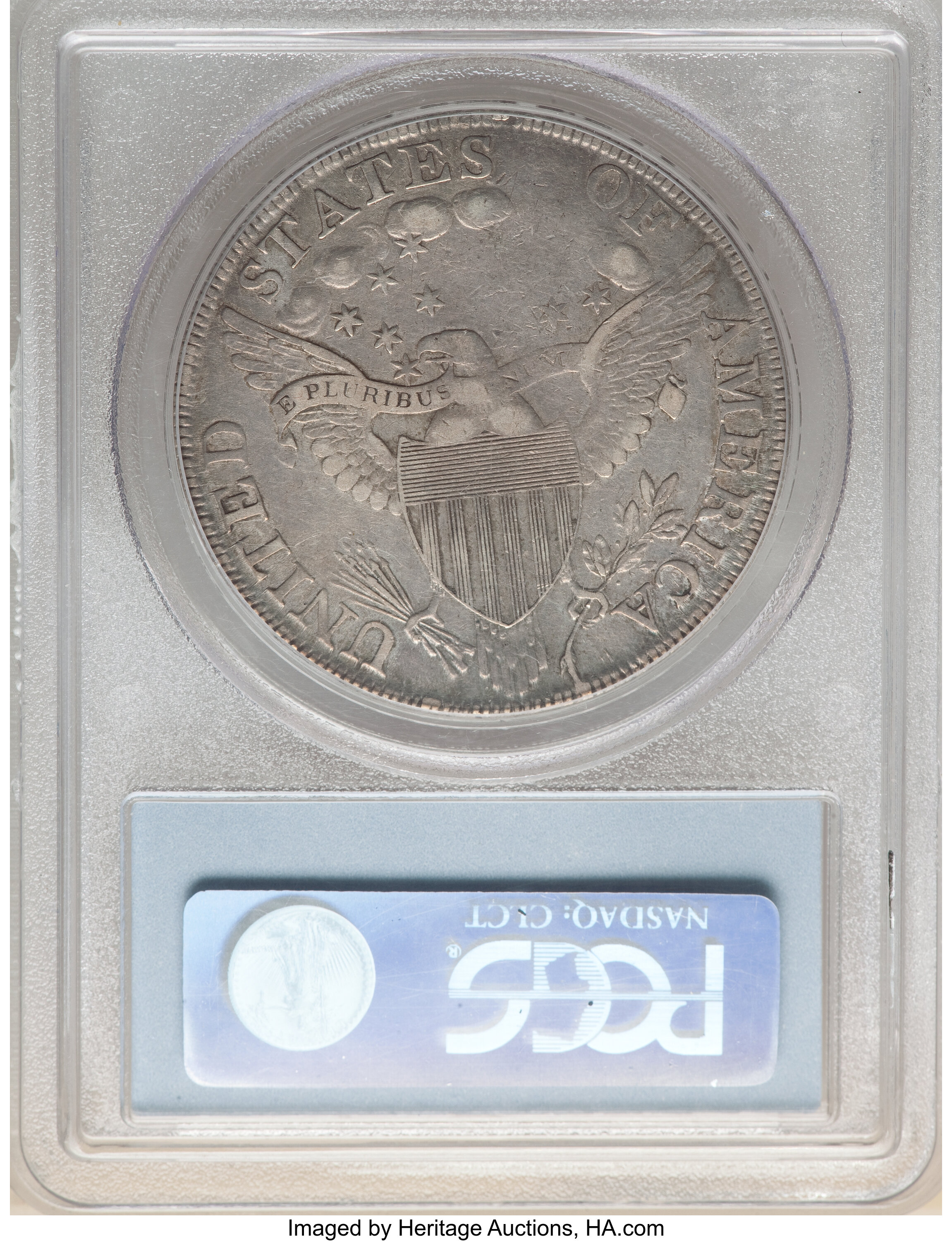 1798 $1  Large Eagle, Pointed 9, 5 Berries, B-24, BB-124 F12 CAC thumbnail 18