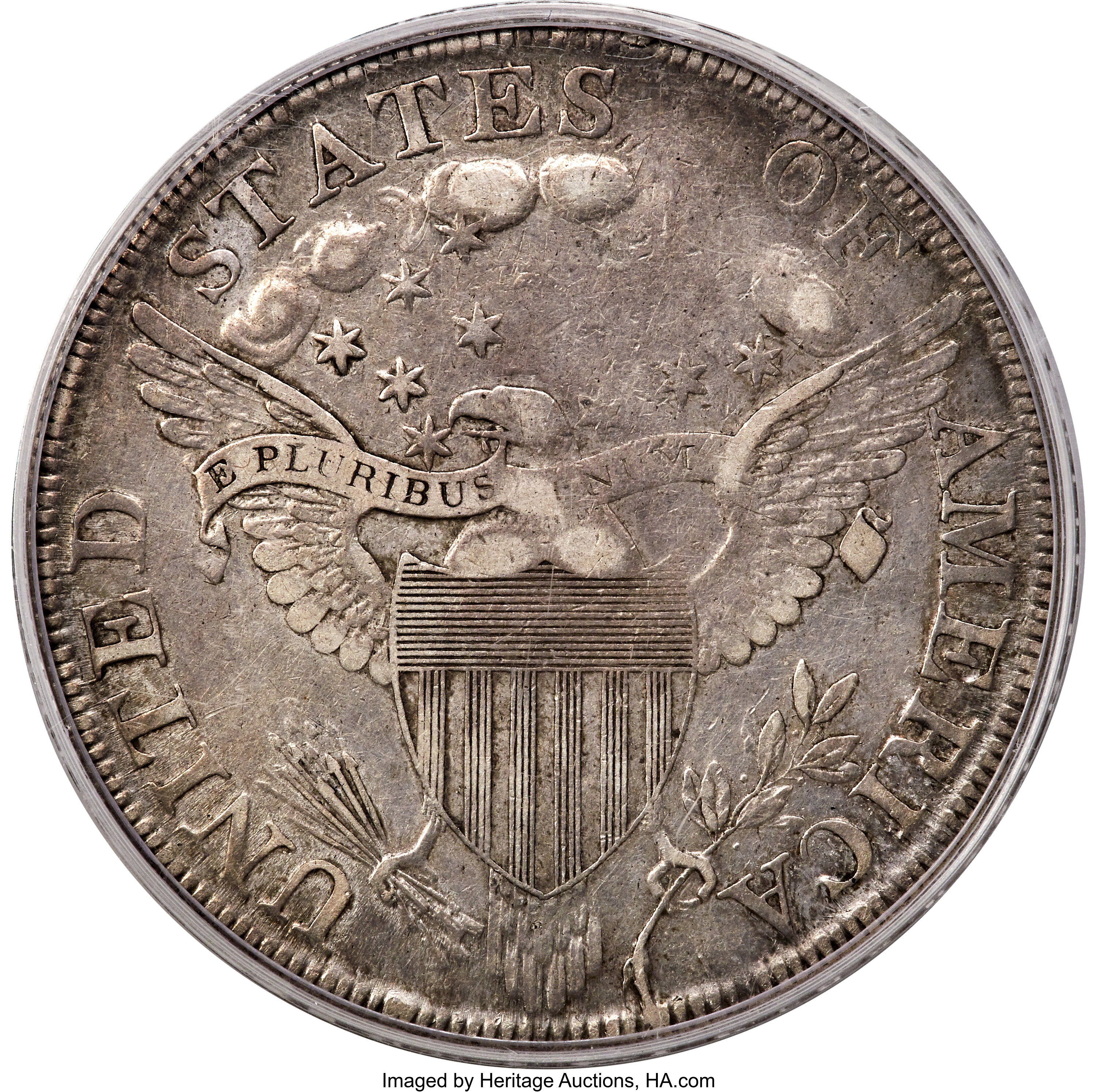 1798 $1  Large Eagle, Pointed 9, 5 Berries, B-24, BB-124 F12 CAC thumbnail 19
