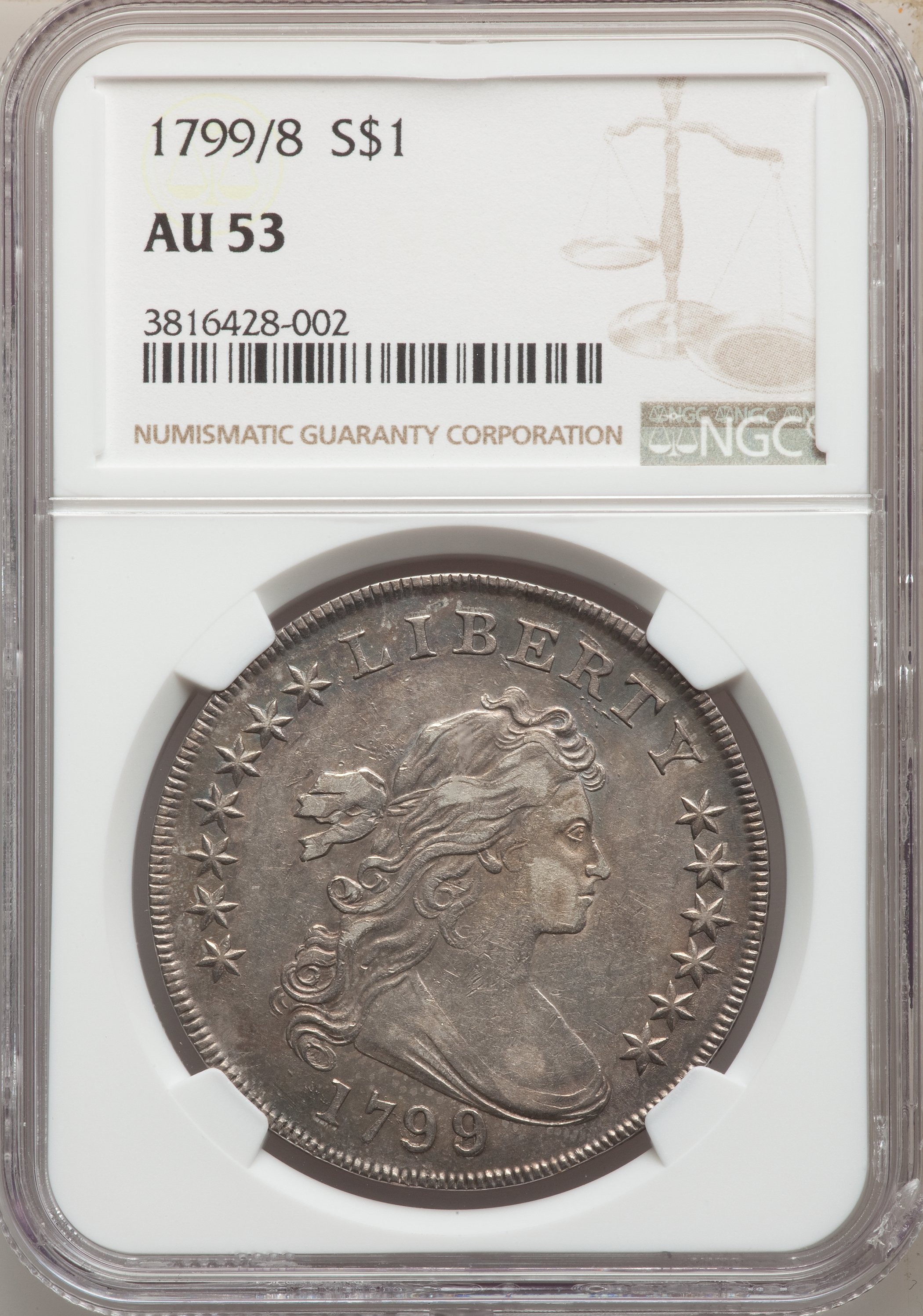 1799/8 $1  13 Stars Reverse, B-1, BB-142 MS66 thumbnail 22
