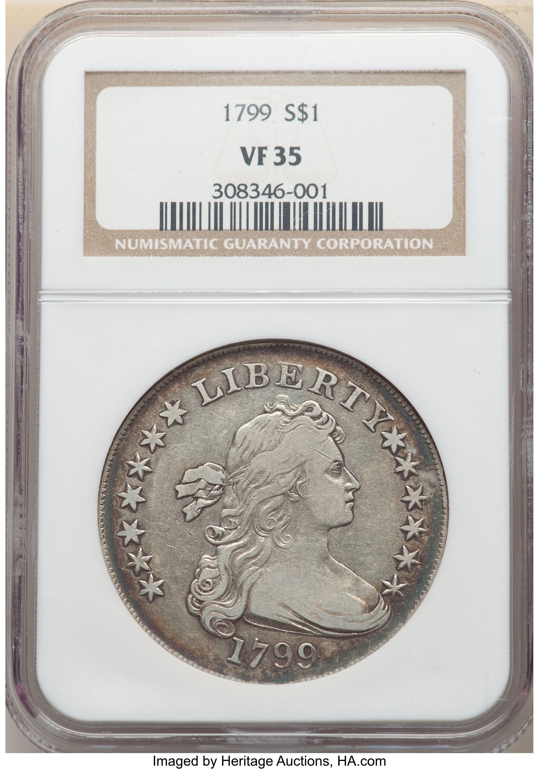 1799 $1  Irregular Date, 13 Stars VF35 thumbnail 4