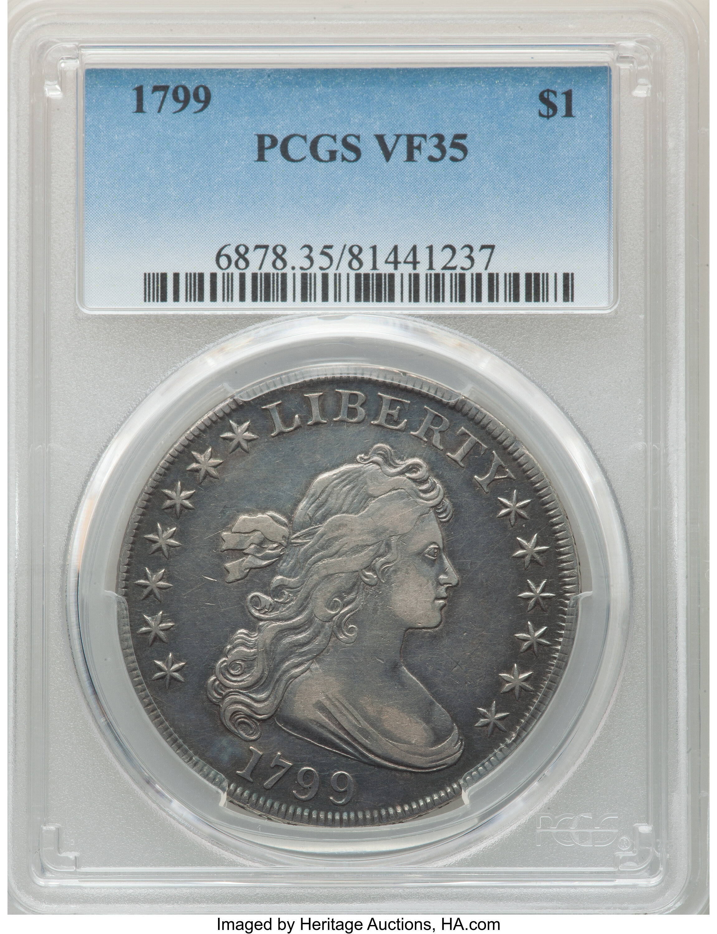 1799 $1  7x6 Stars, B-11, BB-161 VF35 thumbnail 4