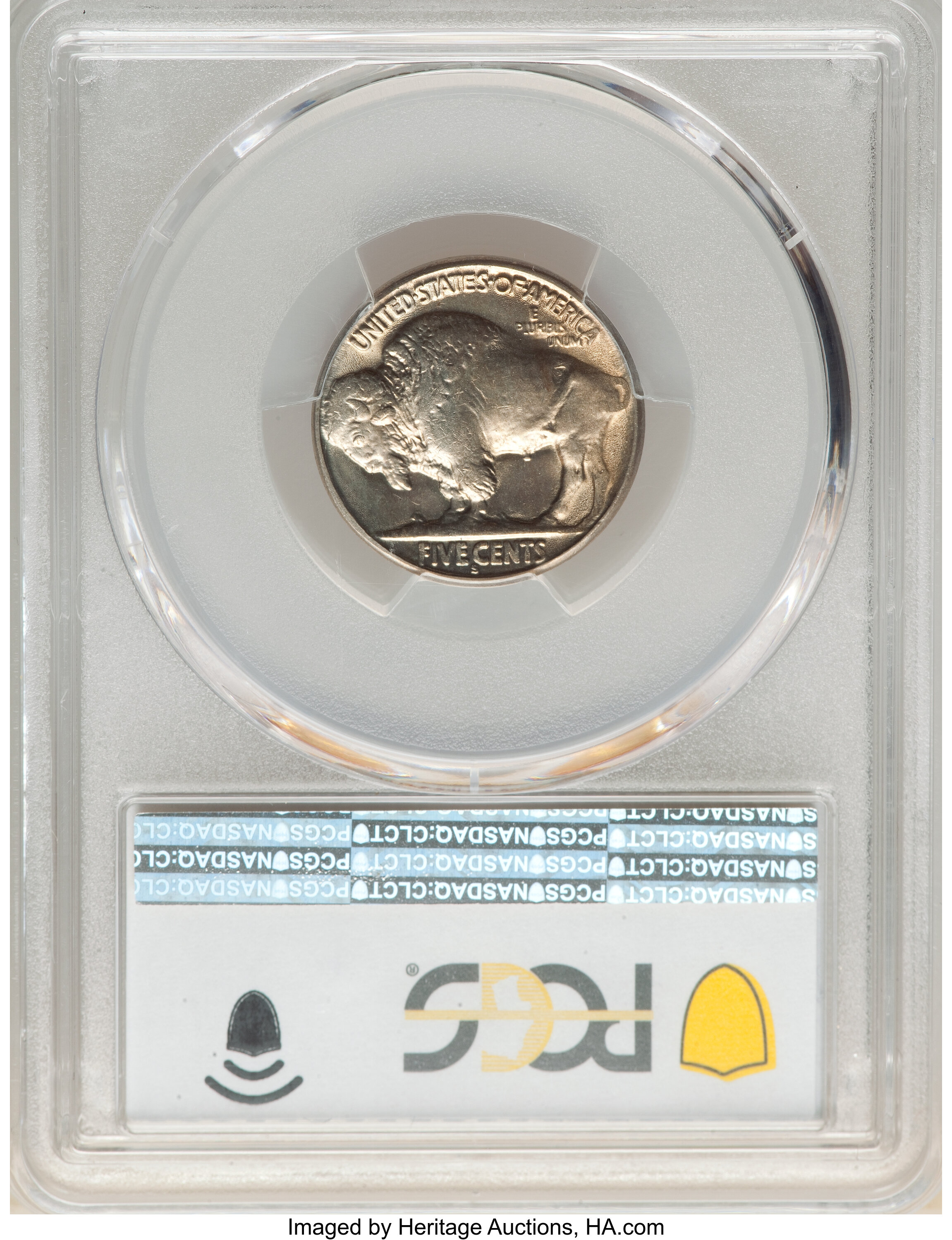 1917-S 5c 2 Feathers, FS-401 MS62 CAC thumbnail 4