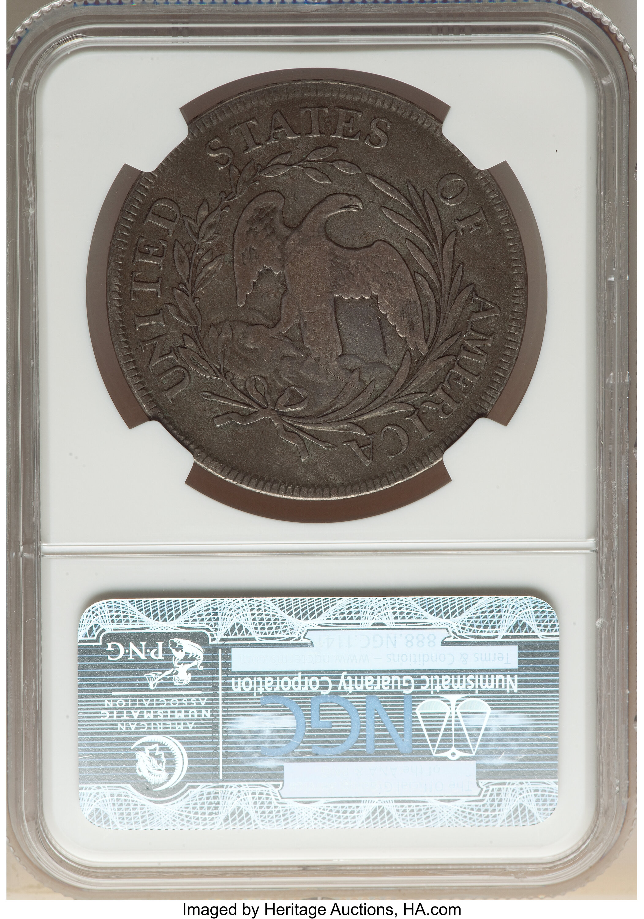 1796 $1  Small Date, Large Letters, B-4, BB-61 AG3 thumbnail 14
