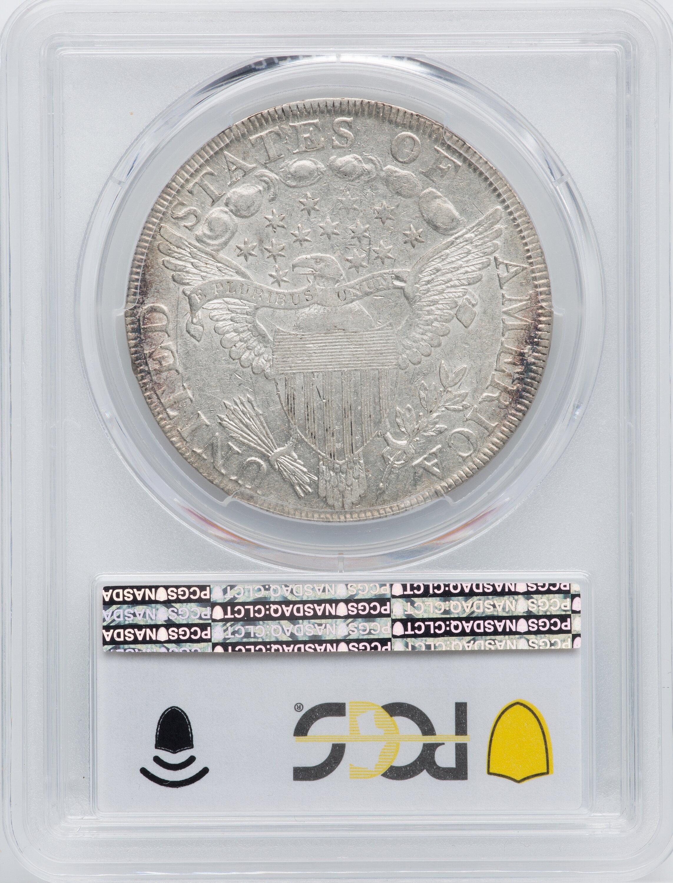 1798 $1  Large Eagle, Pointed 9, Wide Date, B-23, BB-105 AU50 thumbnail 3
