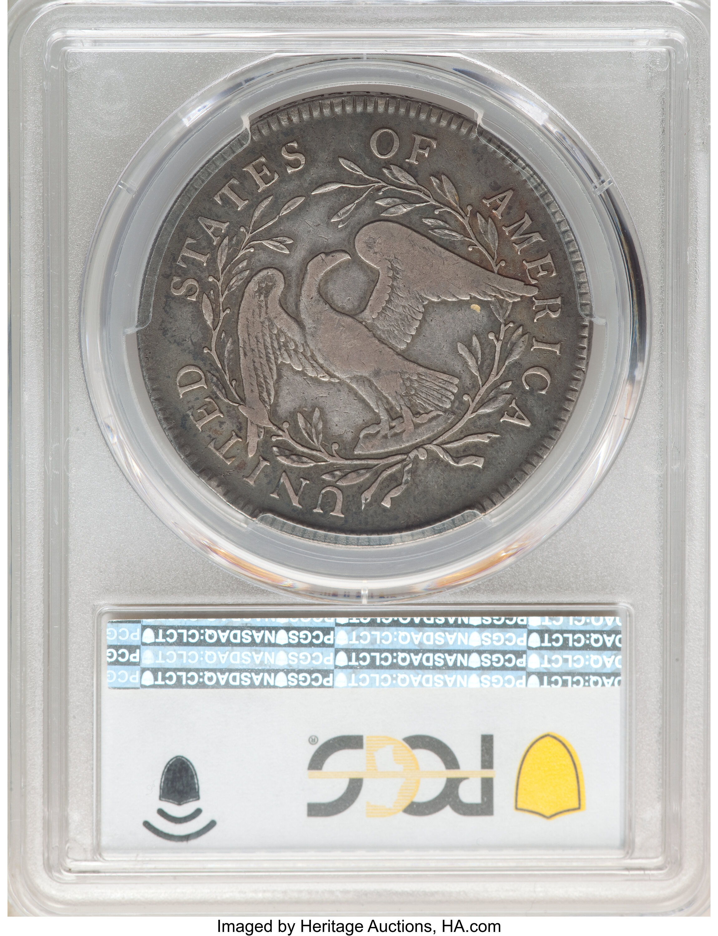1795 $1  Flowing Hair, 2 Leaves, B-4, BB-14 VF25 thumbnail 3