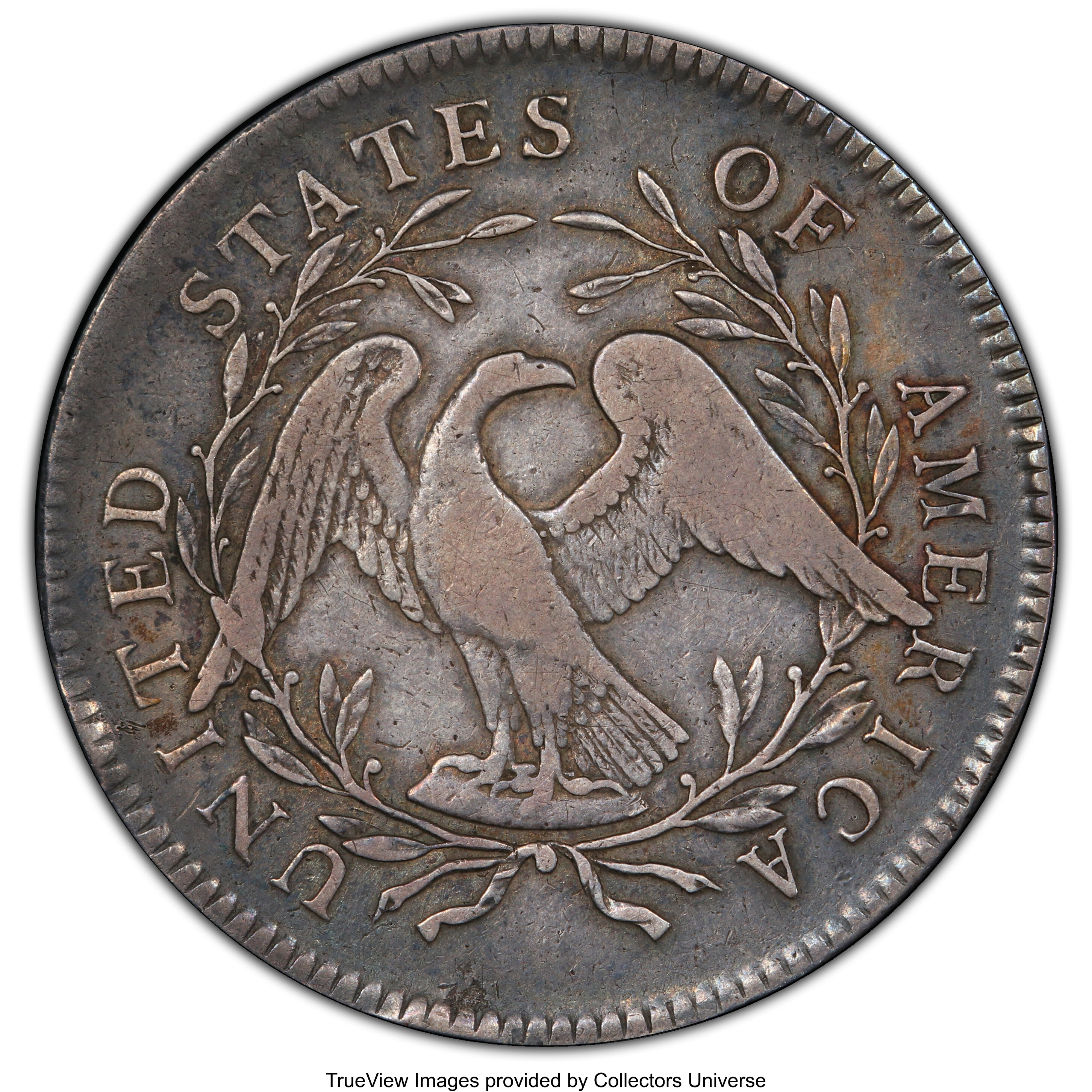 1795 $1  Flowing Hair, 2 Leaves, B-4, BB-14 VF25 thumbnail 4