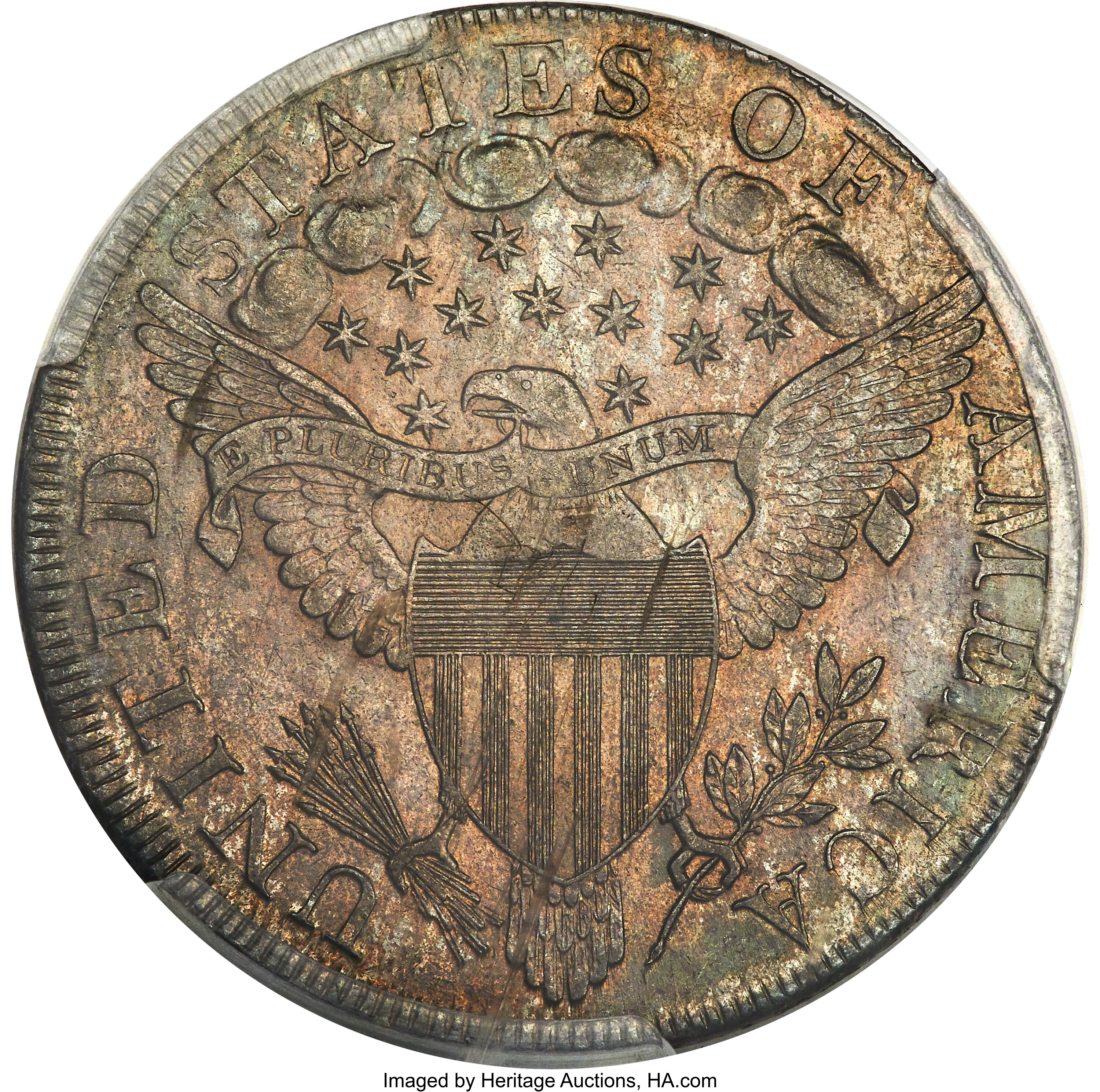 1798 $1  Large Eagle, Pointed 9, Wide Date, B-15, BB-112 MS63 thumbnail 26