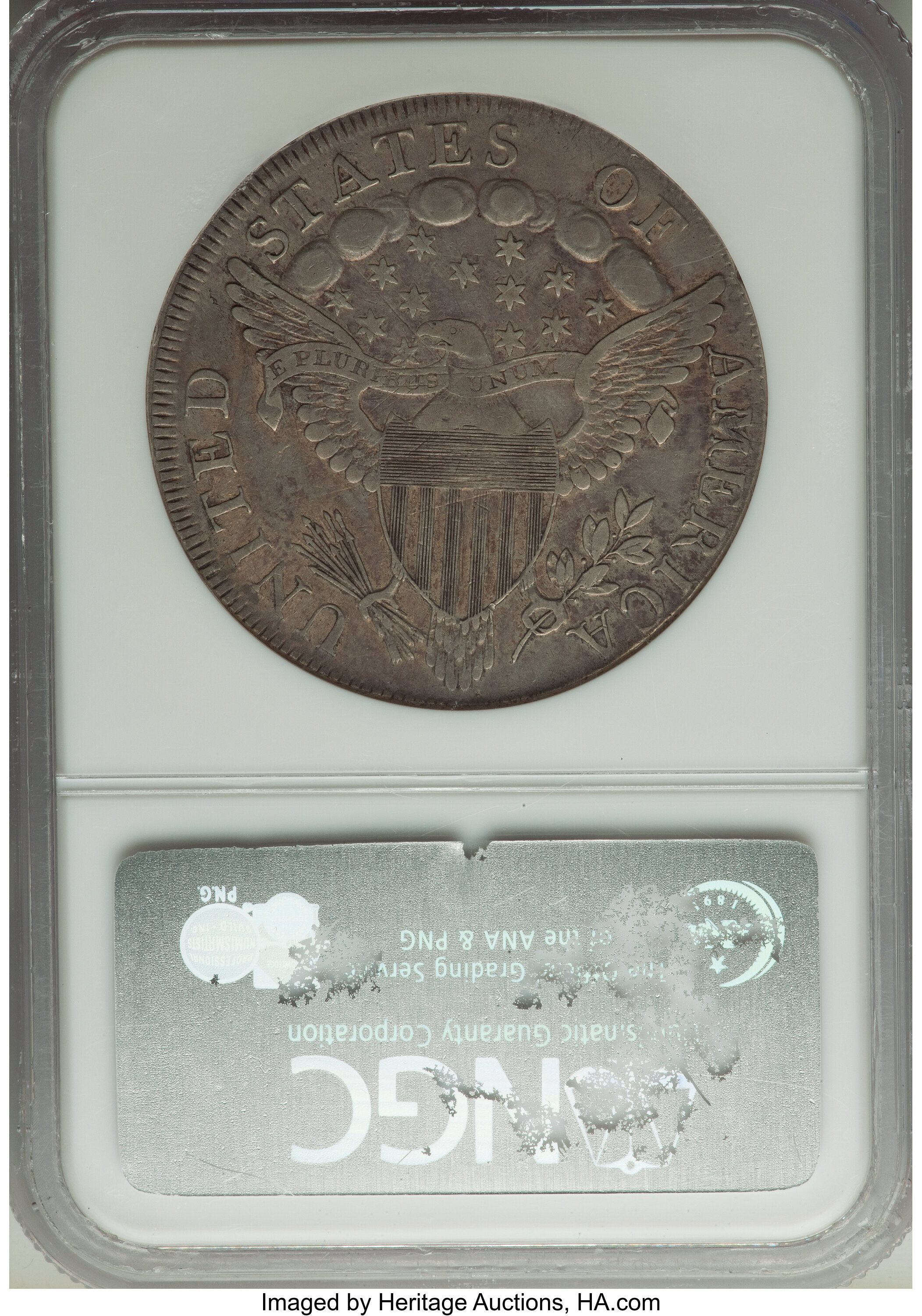 1798 $1  Large Eagle, Knob 9, 10 Arrows, 5 Vertical Lines, B-6, BB-96 VG10 thumbnail 20