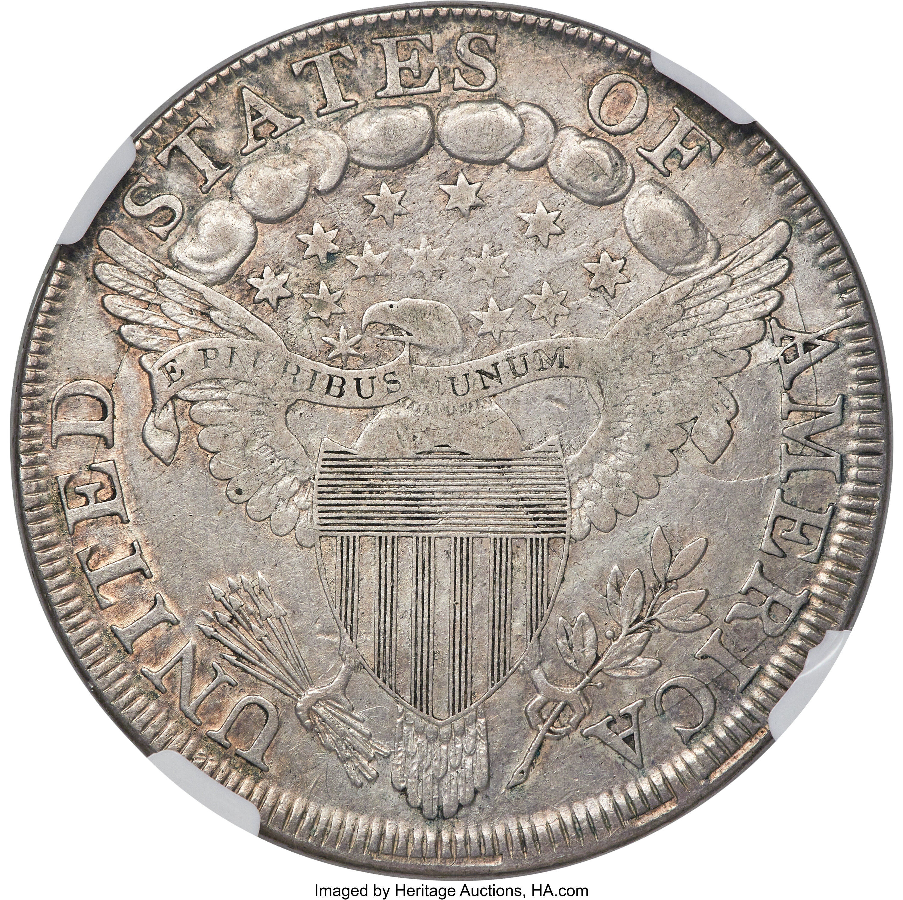 1798 $1  Large Eagle, Pointed 9, Close Date, B-30, BB-116 F15 CAC thumbnail 5