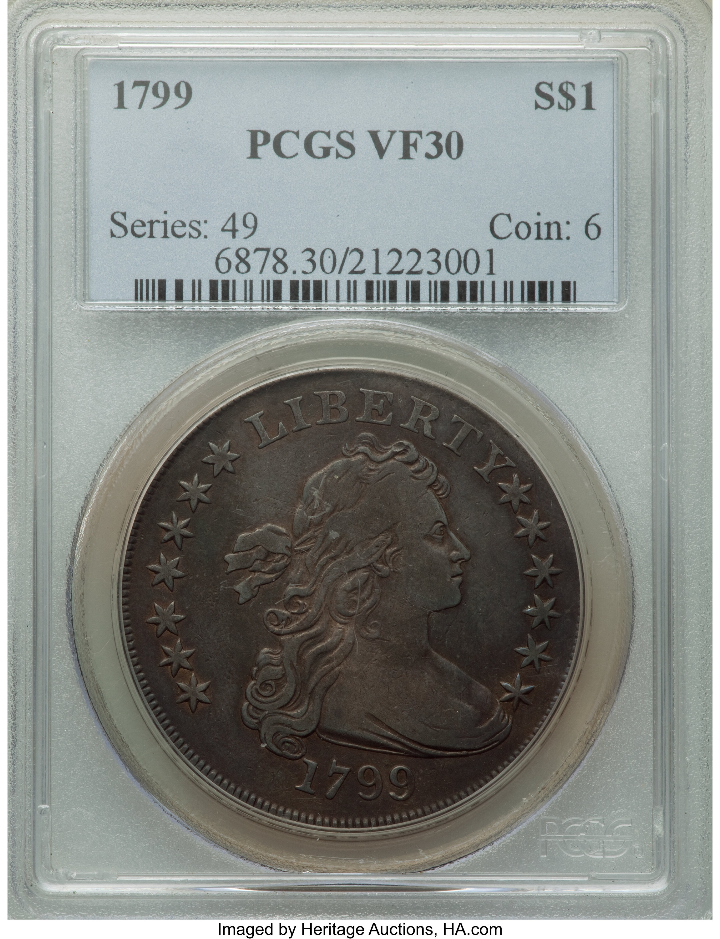 1799 $1  Irregular Date, 13 Stars VF30 thumbnail 4