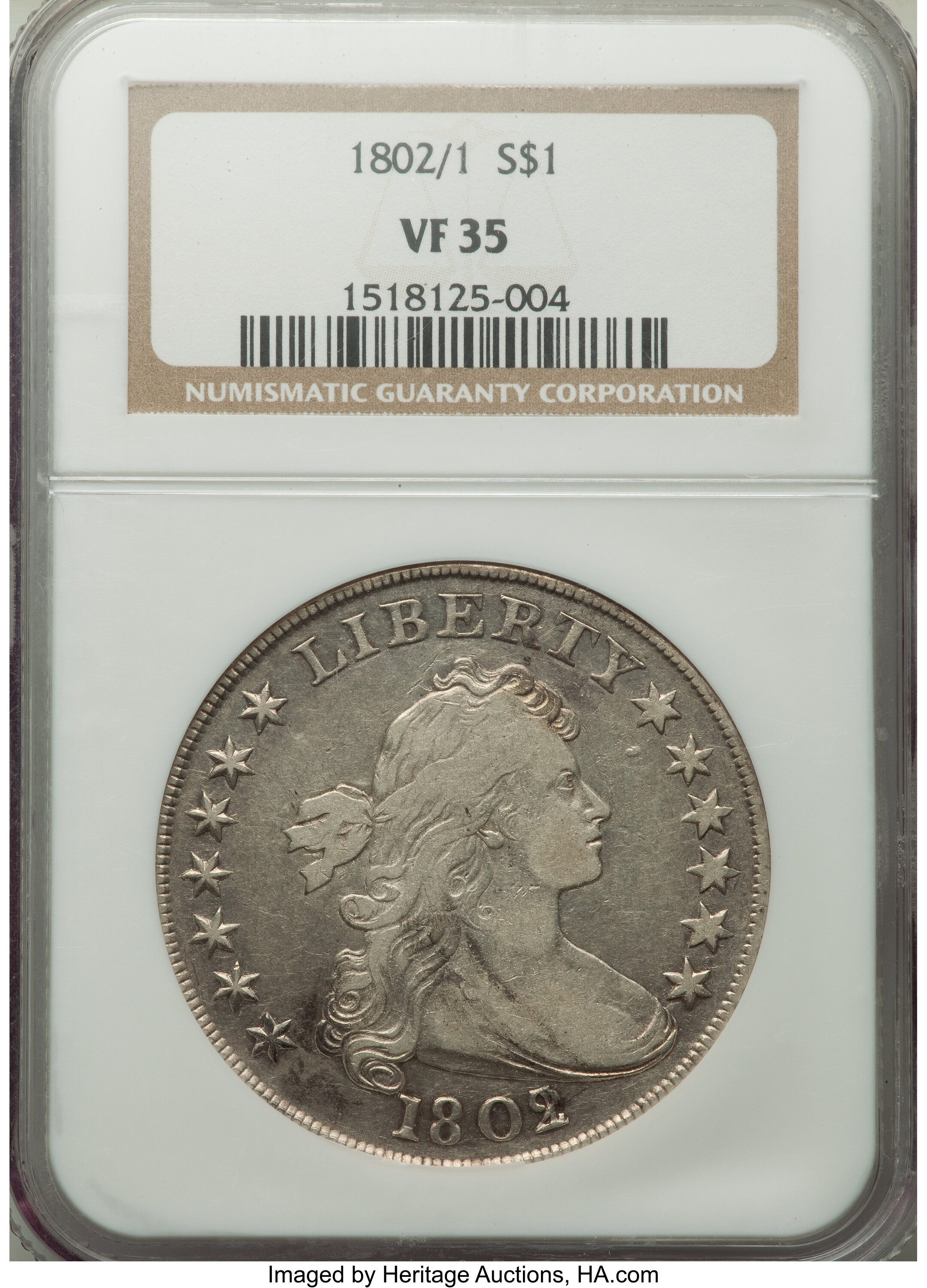 1802/1 $1  Wide Date, B-3, BB-234 VF35 thumbnail 6