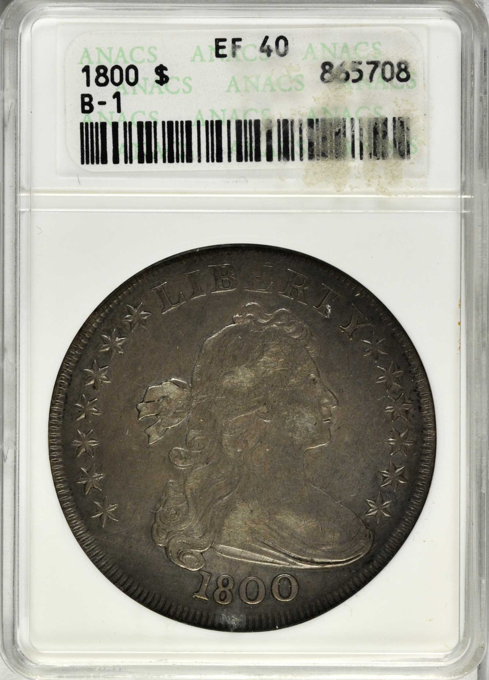 1800 $1  B-1, BB-181 XF40 thumbnail 4