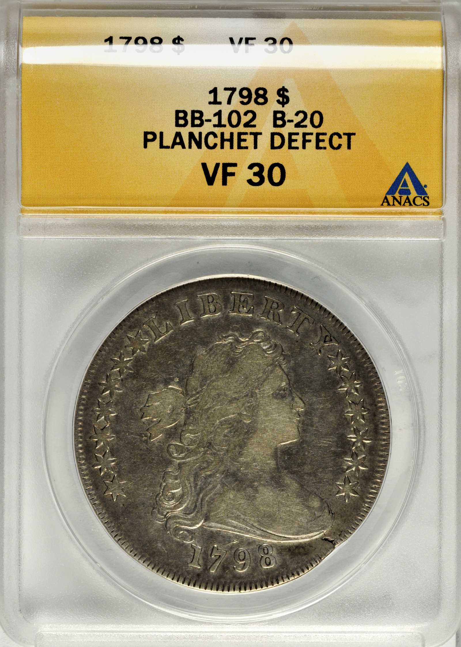 1798 $1  Large Eagle, Pointed 9, Wide Date, B-20, BB-102 G6 thumbnail 14
