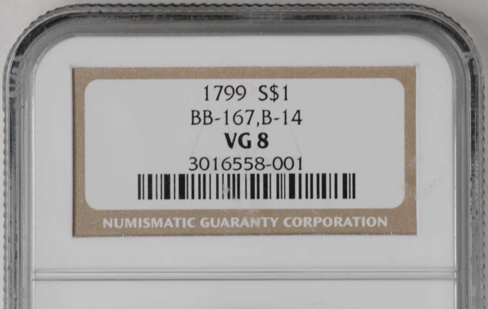 1799 $1  7x6 Stars, B-14, BB-167 VG10 thumbnail 4