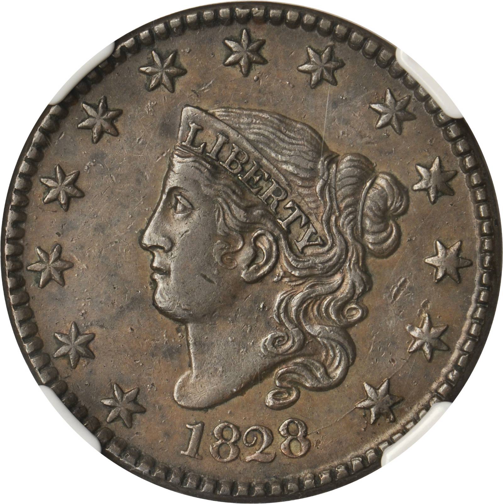 1828 1c Large Narrow Date, N-6 MS BN G4 BN CAC thumbnail 22
