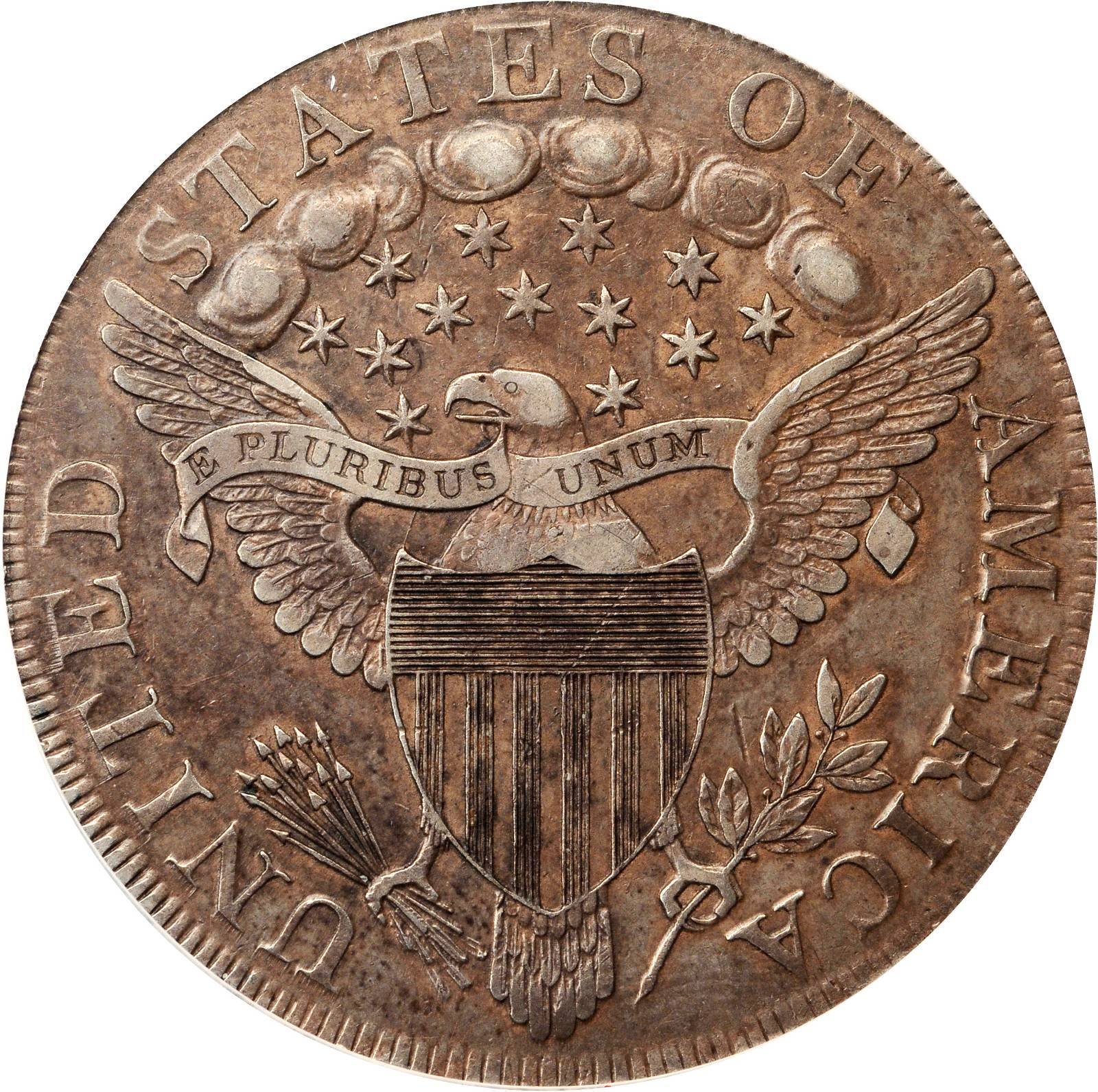 1798 $1  Large Eagle, Pointed 9, Wide Date, B-16, BB-110 F15 thumbnail 12