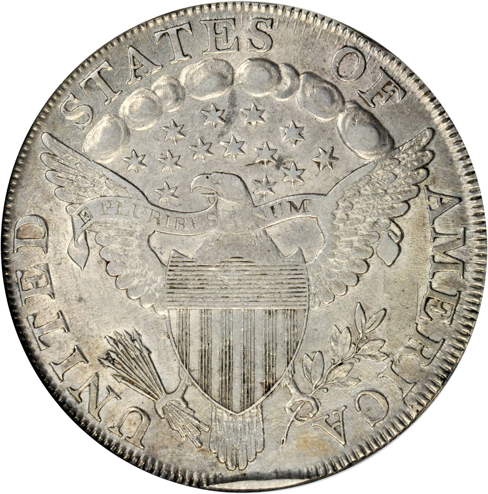 1798 $1  Large Eagle, Pointed 9, Wide Date, B-20, BB-102 MS60 thumbnail 19