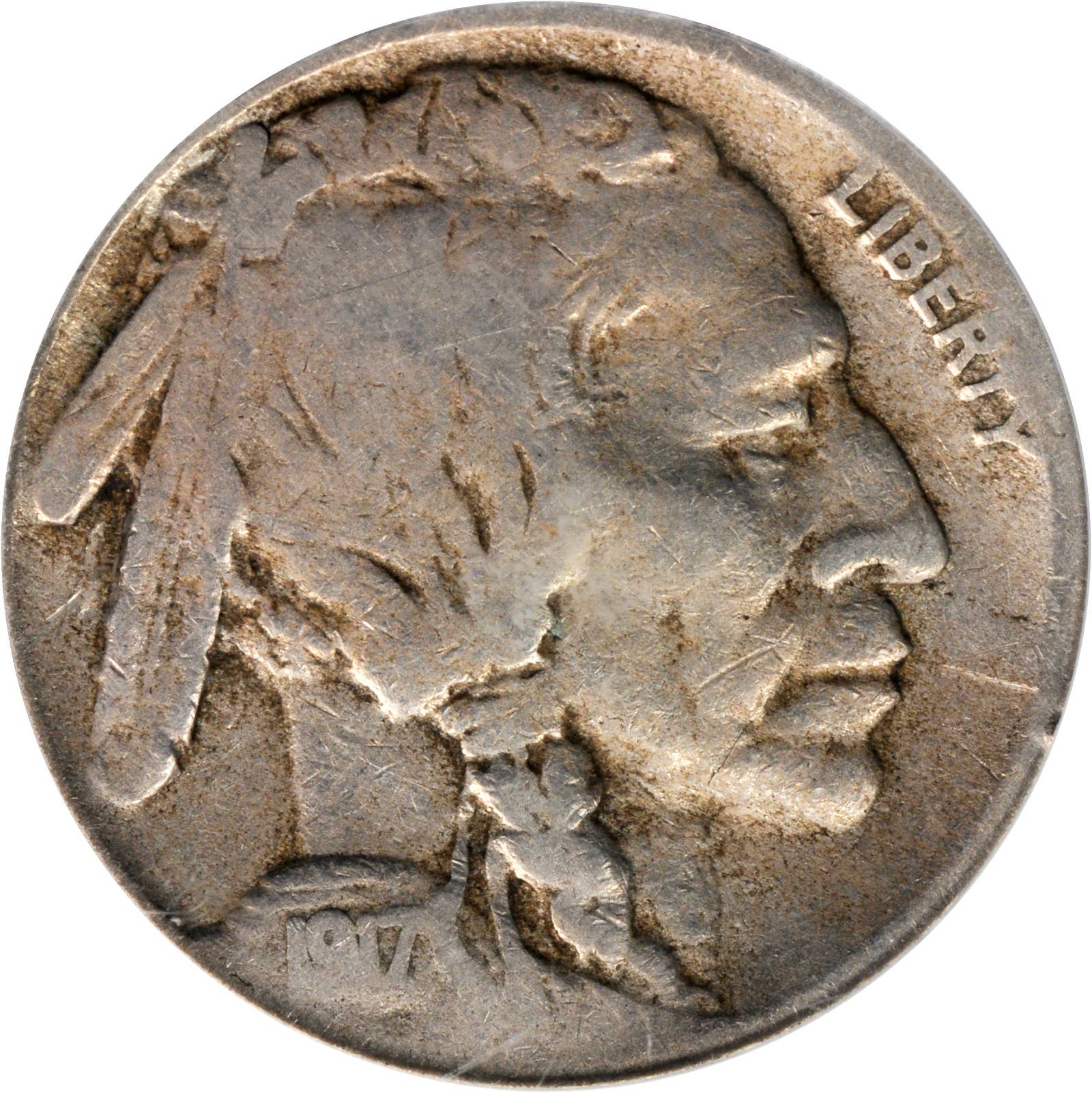 1917-S Buffalo Nickel. FS-401. Two Feathers. VG-10 (PCGS).